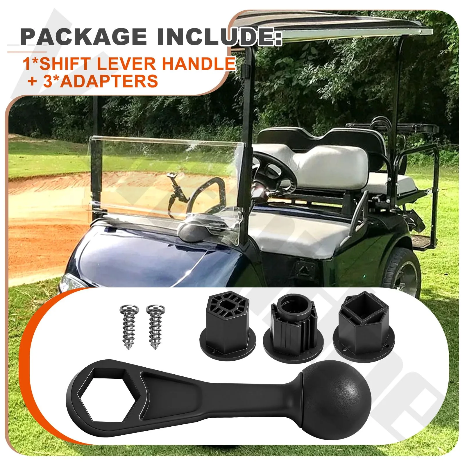 VoltRidge Universal Forward/Reverse Shift Lever for Golf Carts, Black image 4