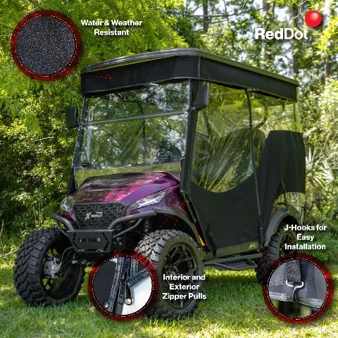 RED DOT Enclosure for MadJax XSeries X4 4-Passenger Golf Cart image 2