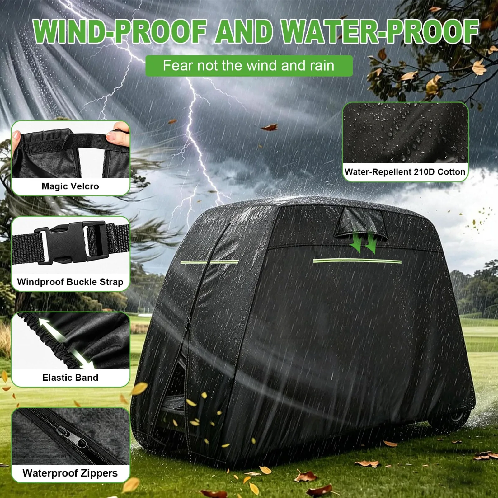 6-Passenger Golf Cart Cover for Club Car, E-Z-GO & Yamaha image 4