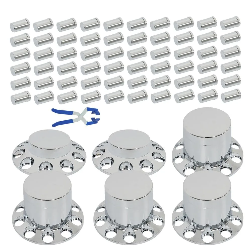 Generic Golf Cart Chrome Hub Cap Kit, 6-Piece