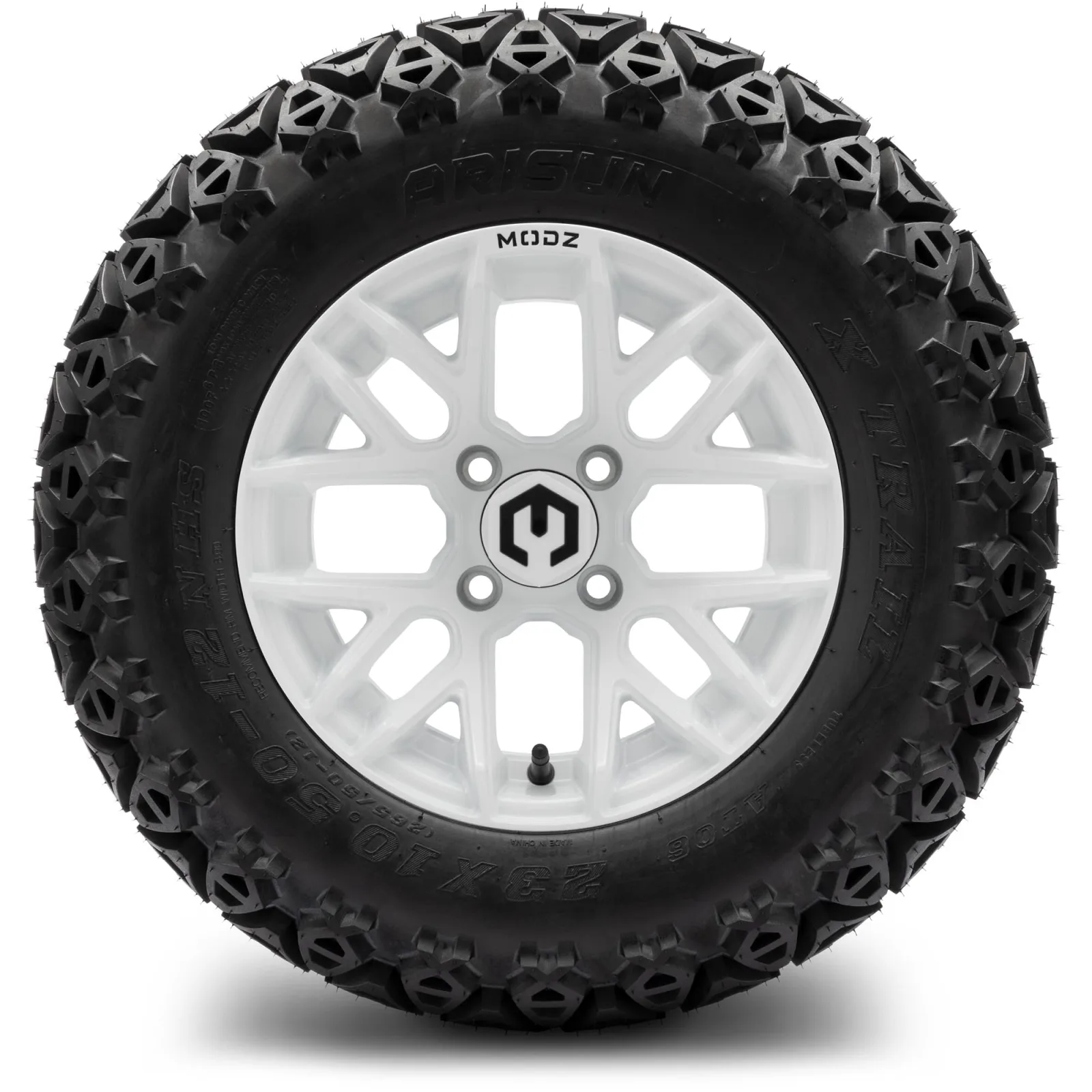 MODZ Matrix 12" White Golf Cart Wheels and Tires image 2