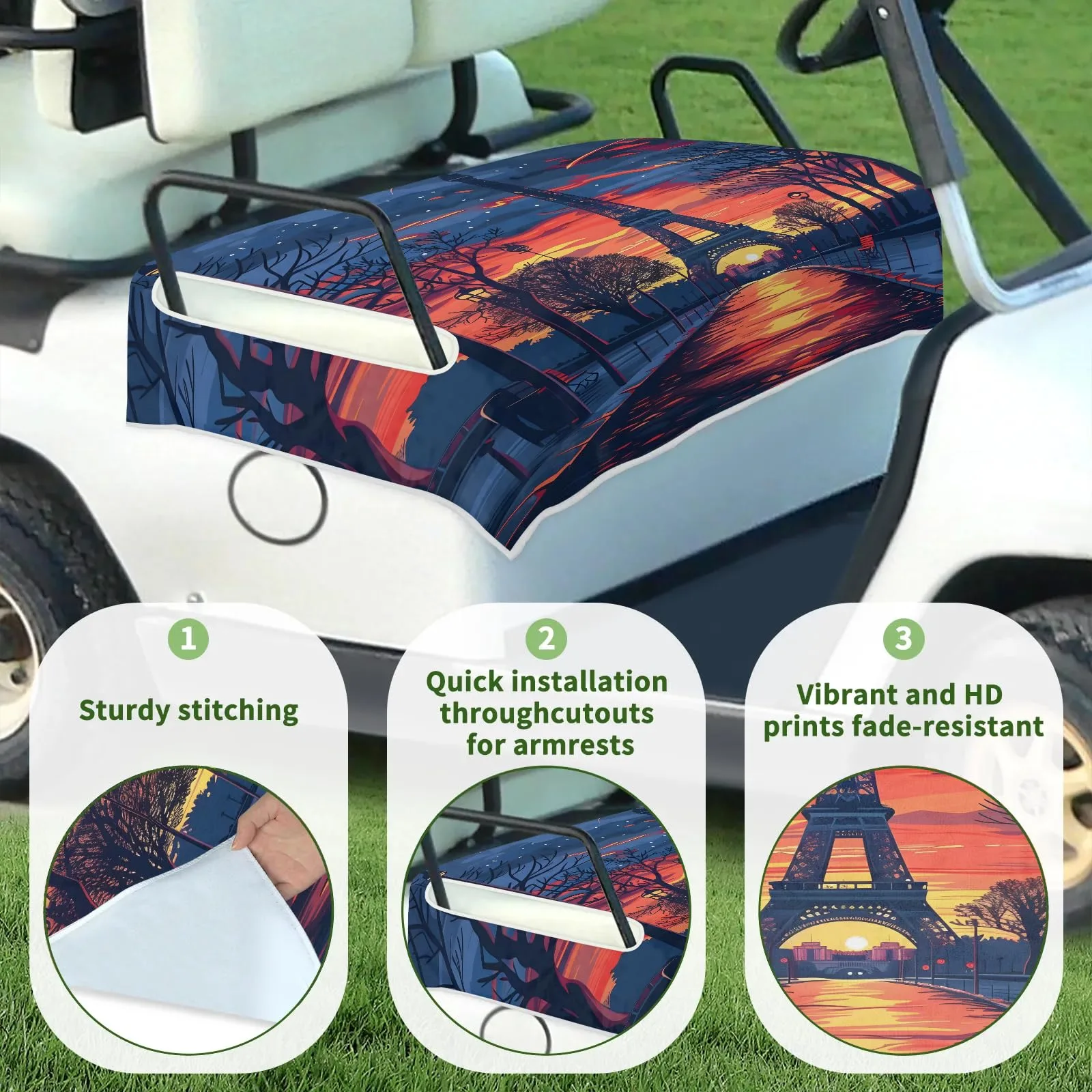 Tiveruda Golf Cart Seat Cover Blanket, 51 x 31 Inches image 3