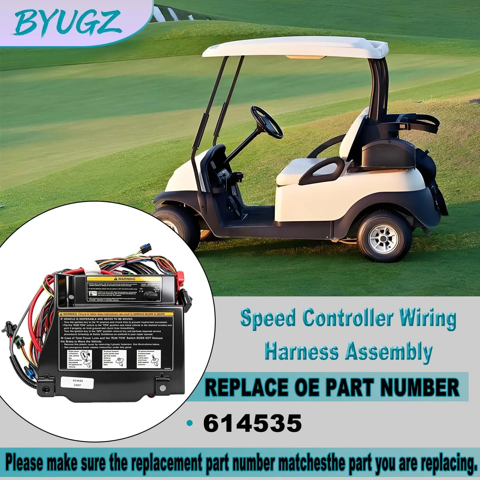 BYUGZ 614535 48V Harness for E-Z-GO RXV 2009-2011 image 3