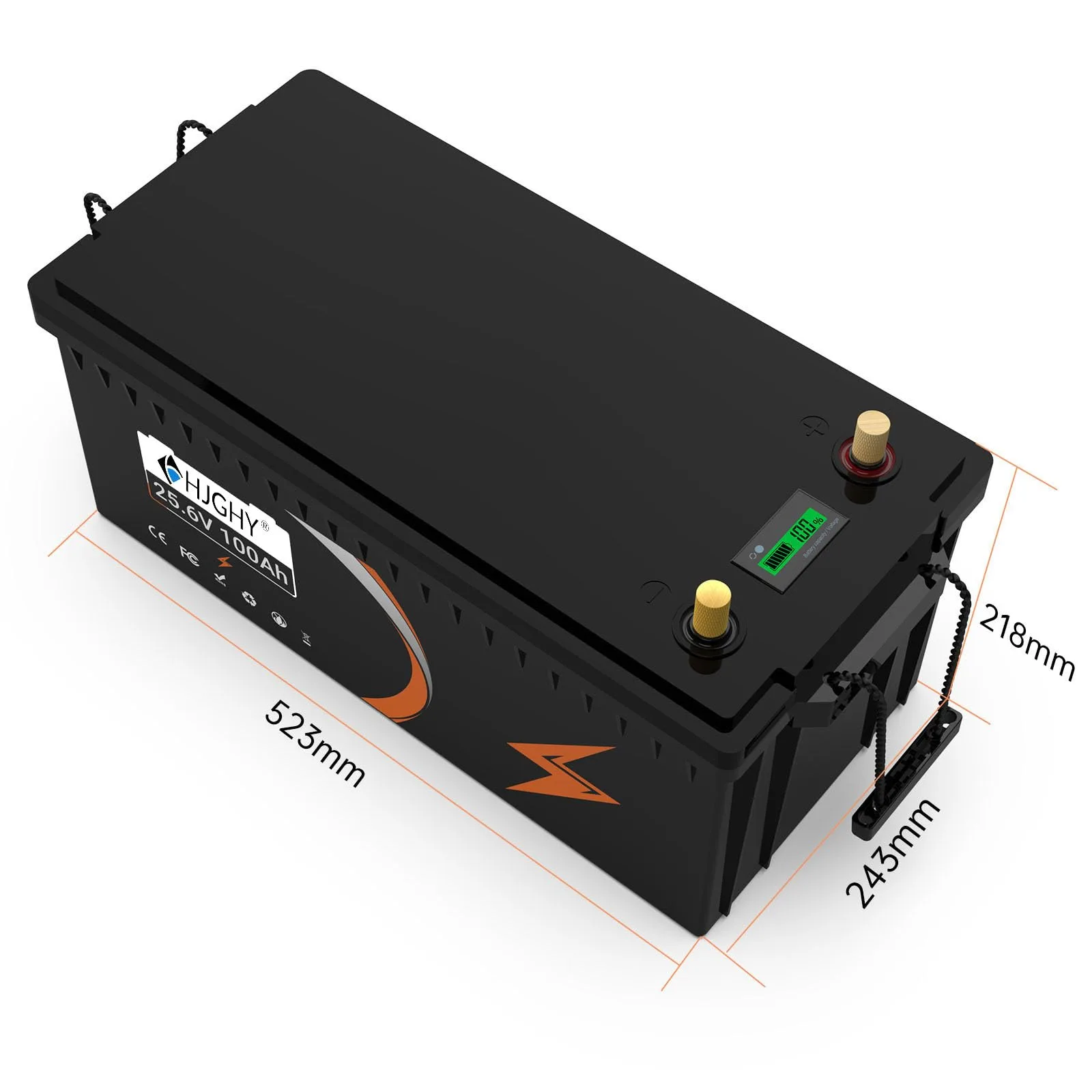 HJGHY 24V 100Ah LiFePO4 Lithium Battery 66462102 image 2