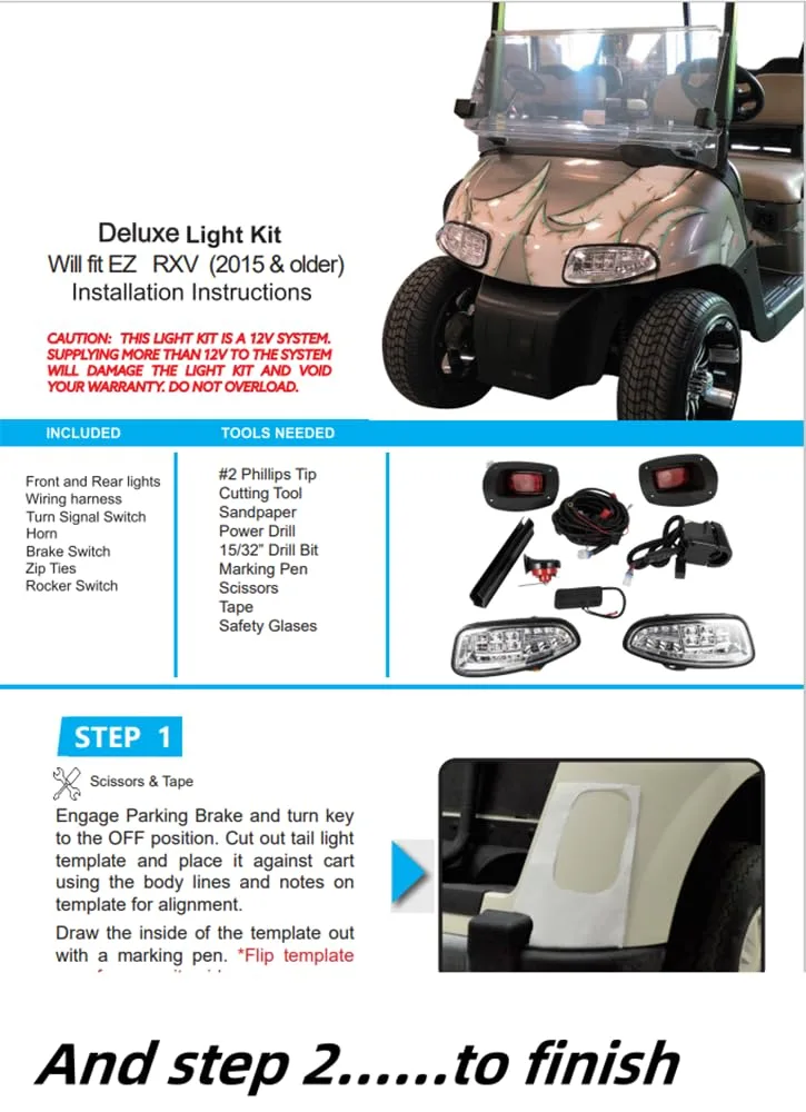 BestAccess LED Light Kit for E-Z-GO RXV 2008-2015 image 3