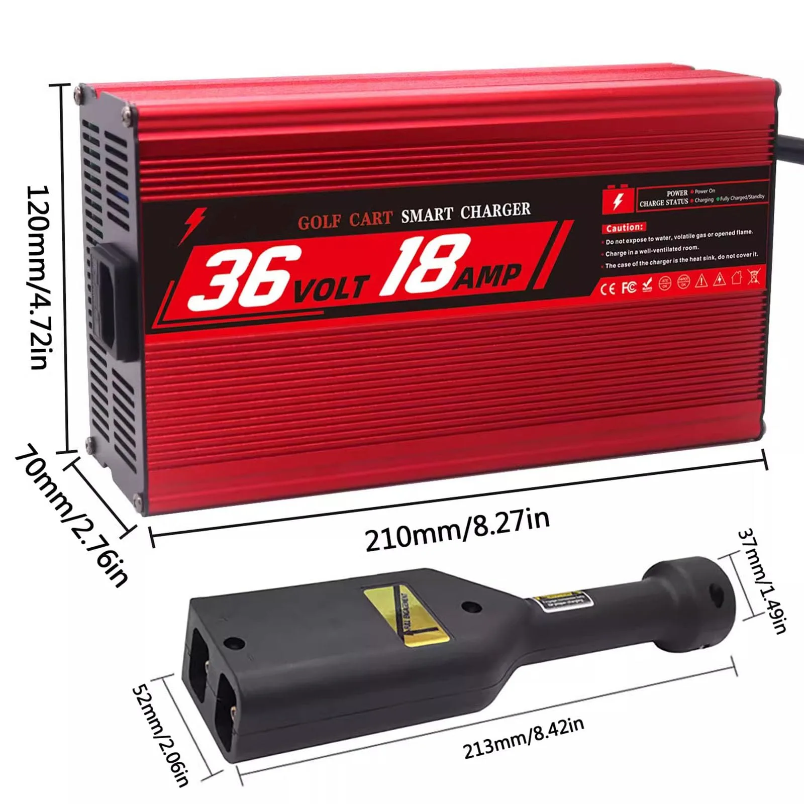 WLEJSL 36V 18A Charger for E-Z-GO TXT Golf Carts image 3