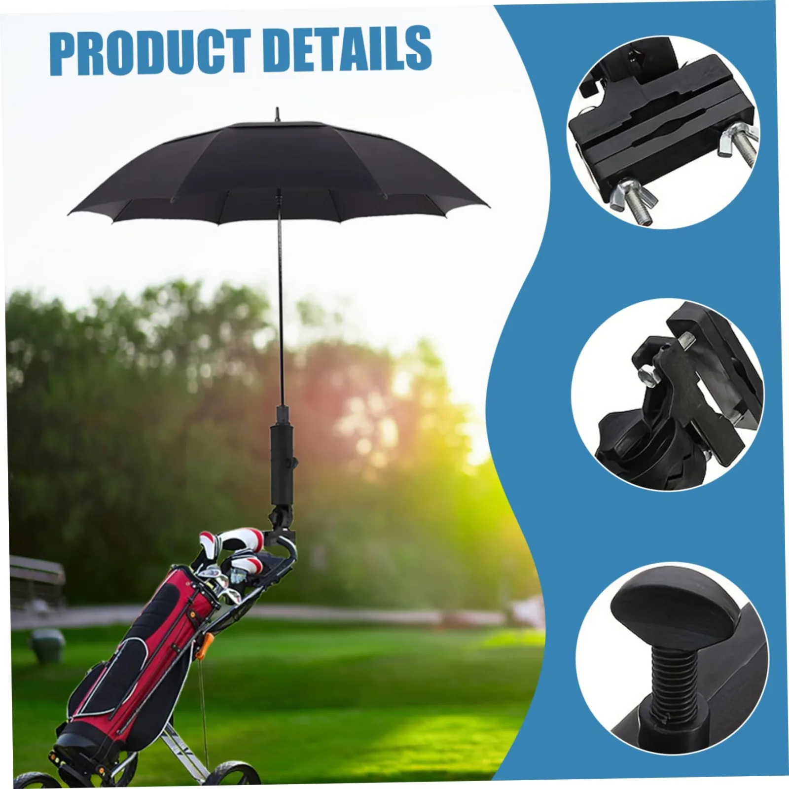 CurcKua Adjustable Golf Cart Umbrella Holder image 2