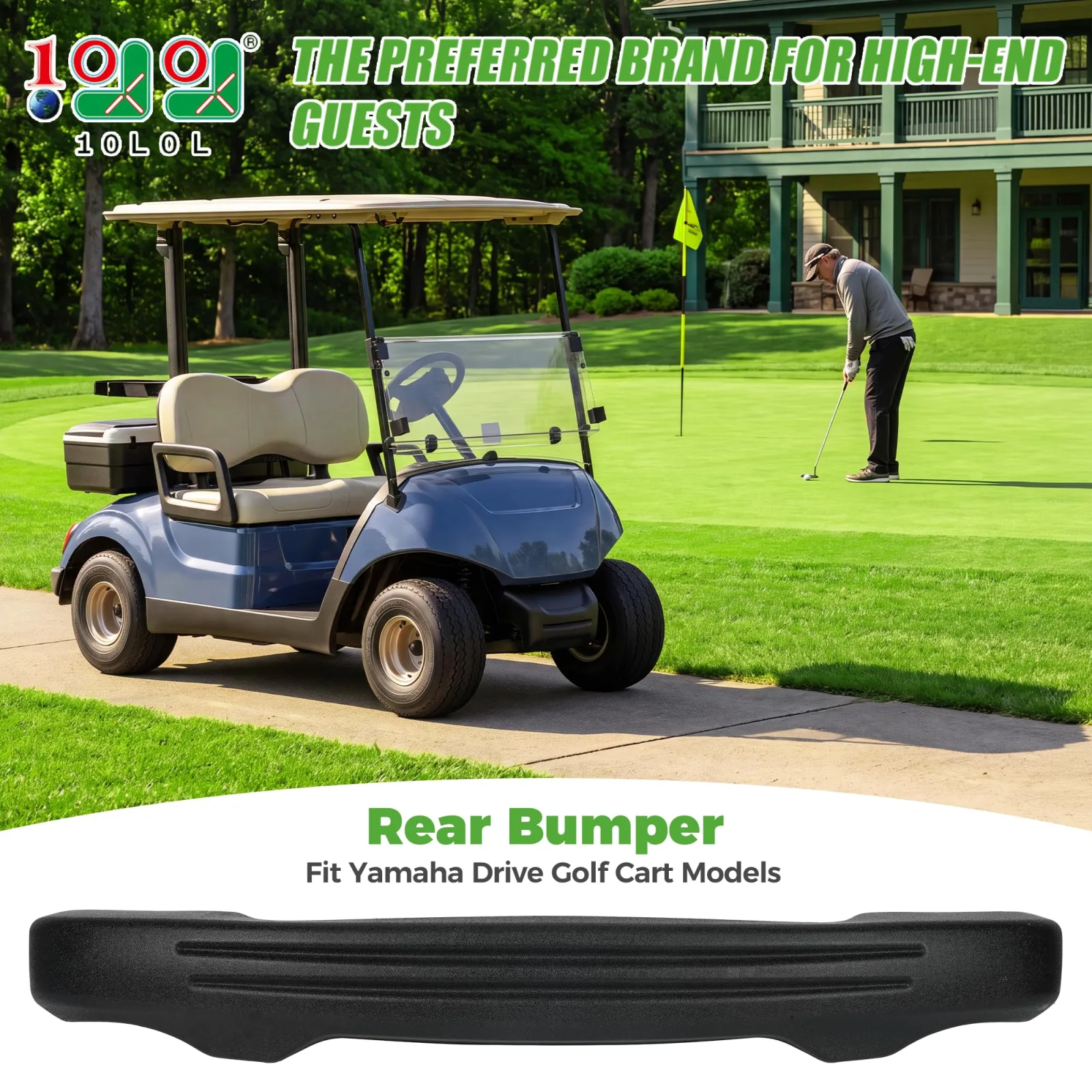 10L0L Rear Bumper Cover for Yamaha G29/Drive JW1-K7540-11-00 (2007-2016) image 2