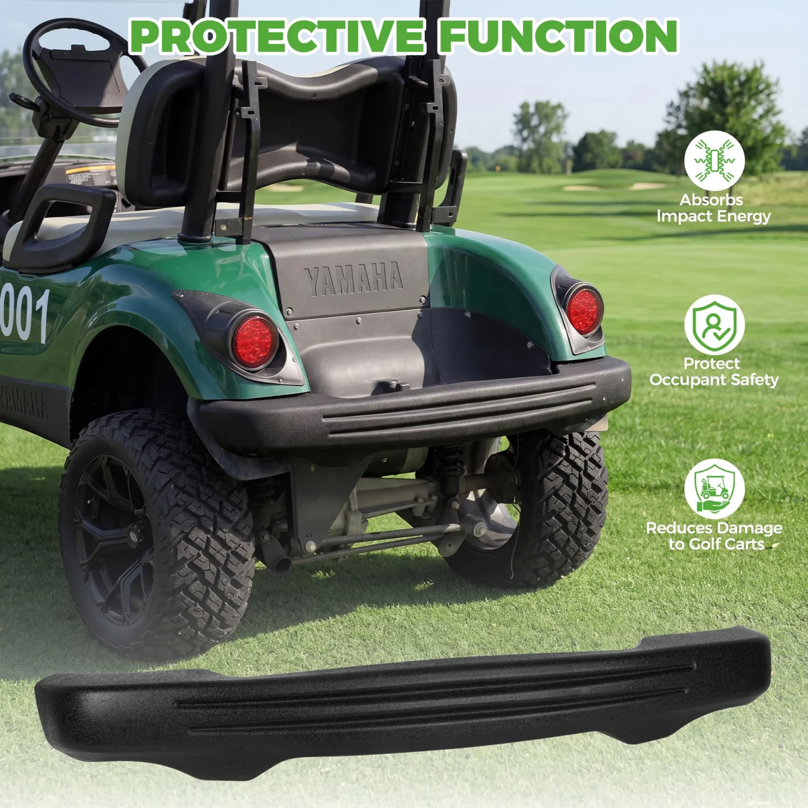 10L0L Rear Bumper Cover for Yamaha G29/Drive JW1-K7540-11-00 (2007-2016) image 3