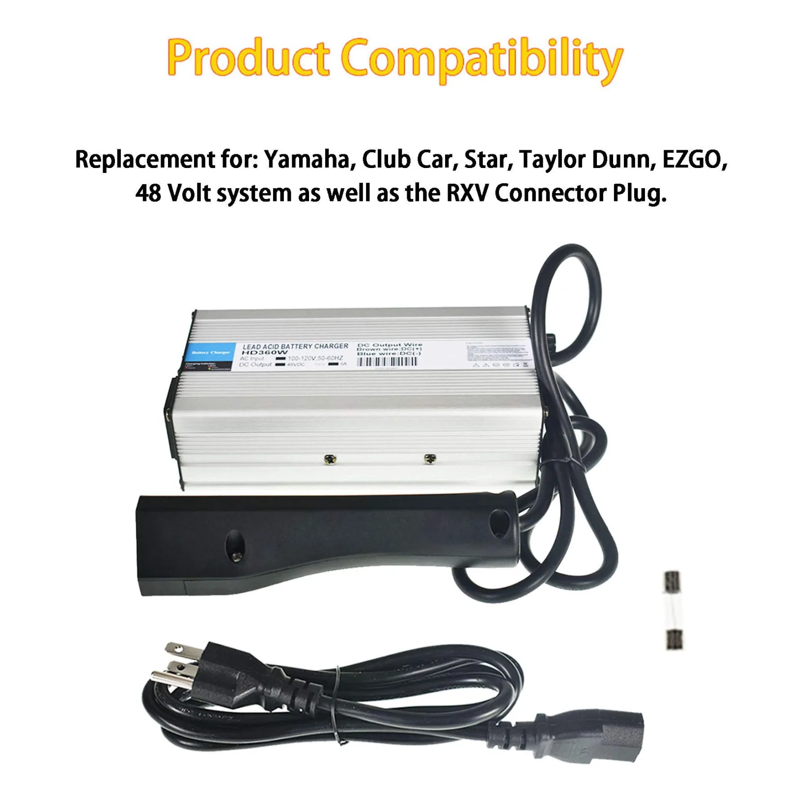 WFLNHB 48V 6A RXV Golf Cart Battery Charger image 3