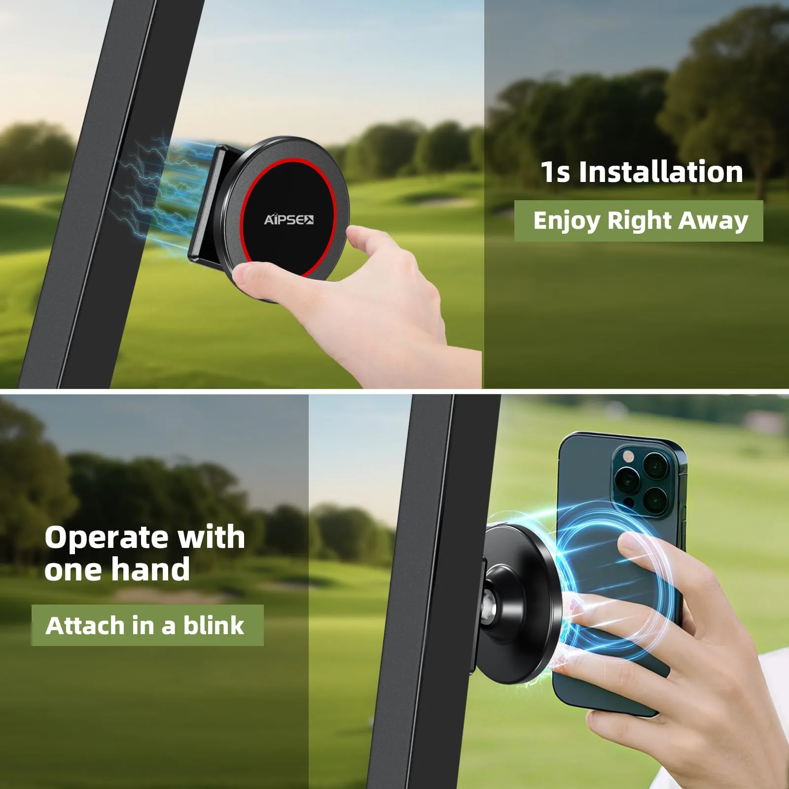 AIPSET AP0638 Magnetic Golf Cart Phone Holder image 3