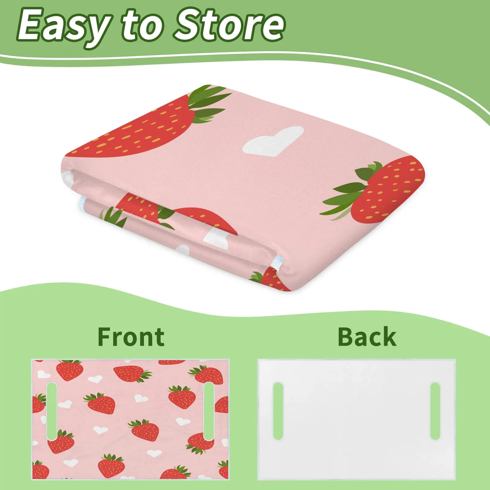 Tiveruda Strawberry Golf Cart Seat Cover, 51 x 31 in image 4