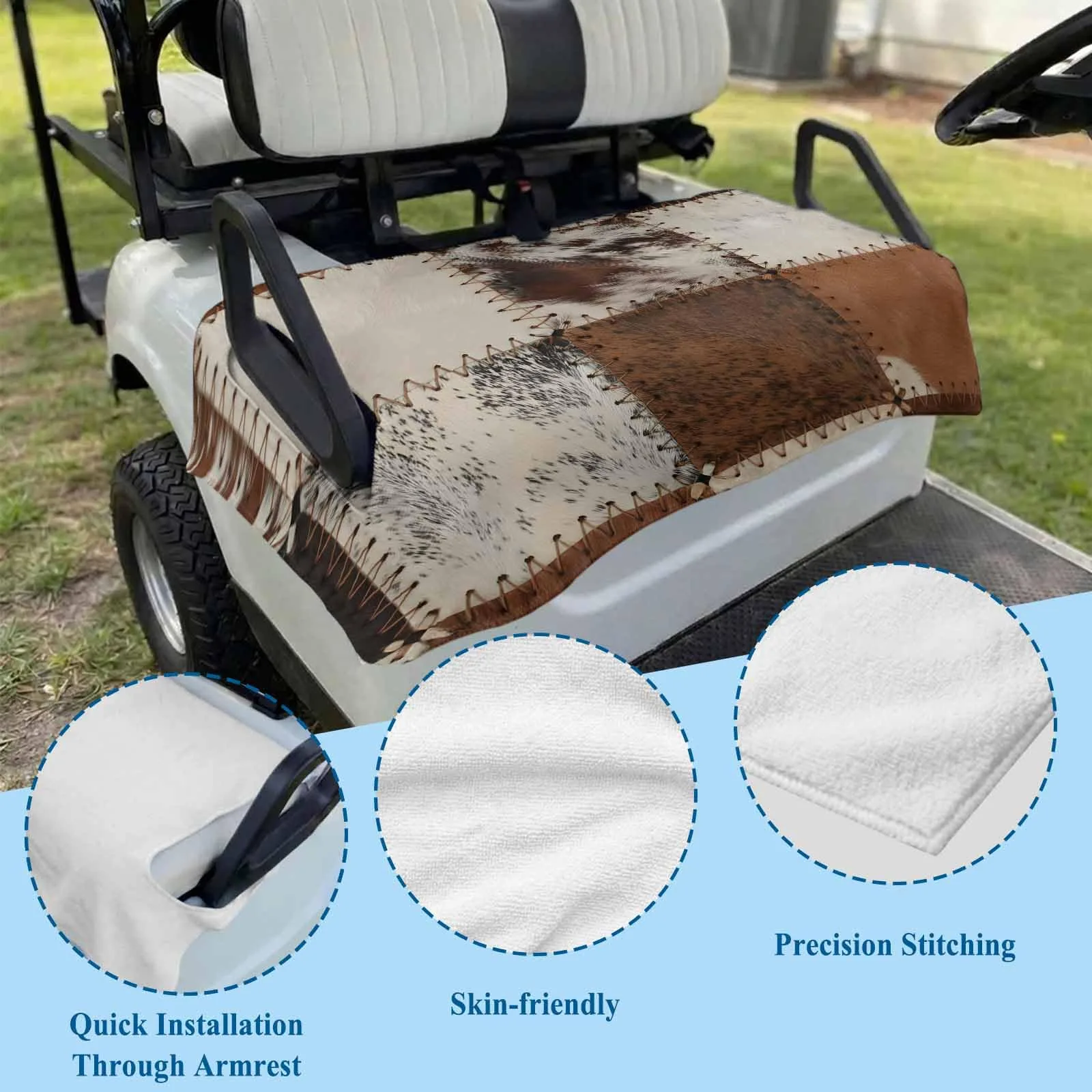 LooPoP Microfiber Golf Cart Seat Cover, 51 x 31 in image 2
