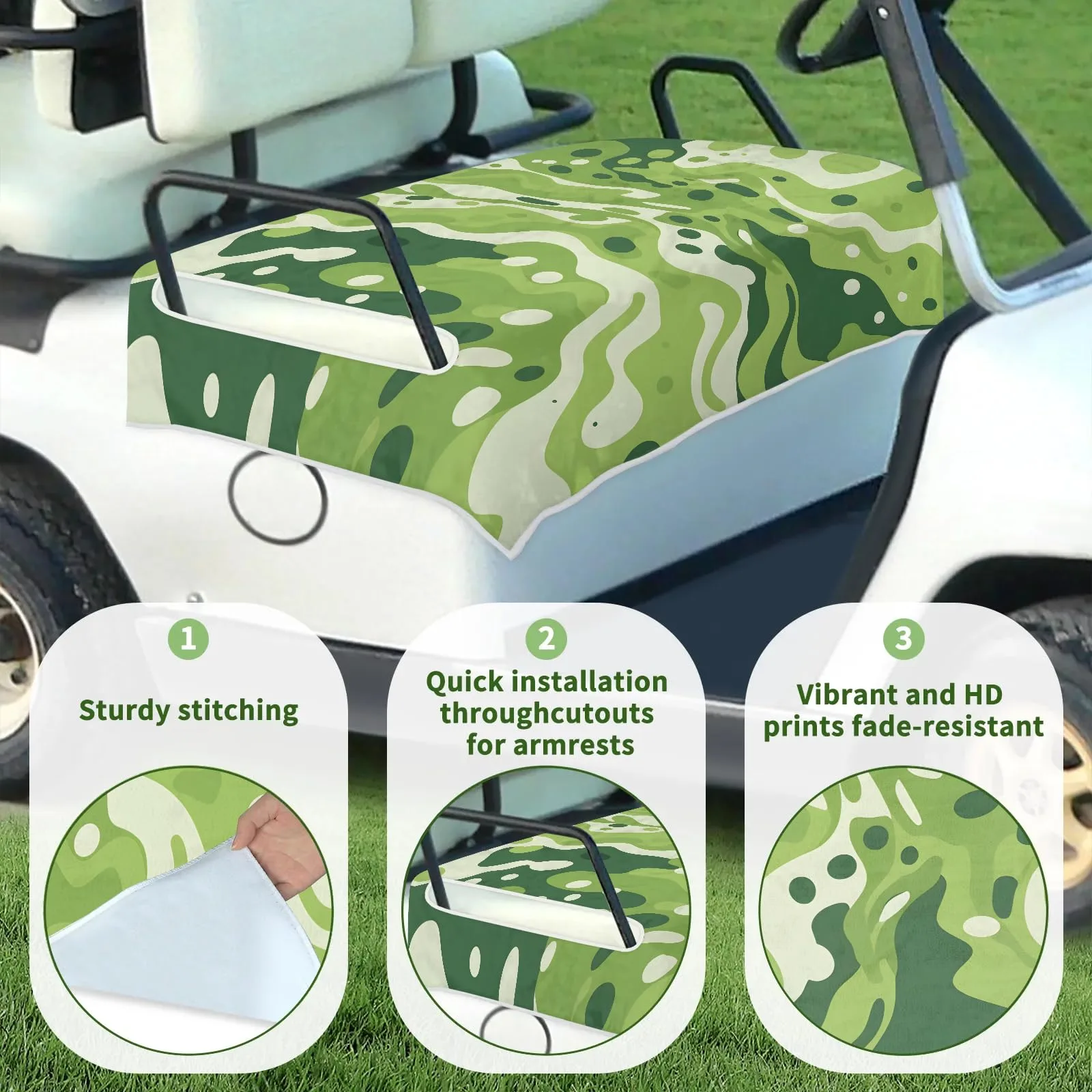 Tiveruda Golf Cart Seat Cover for Double Seats, 51 x 31 in image 3