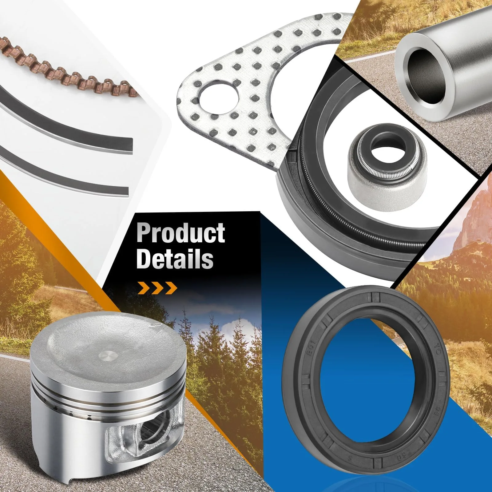 zozoye Top-End Rebuild Kit JN6-11631-00-A0 for Yamaha G11/G16/G20 image 4