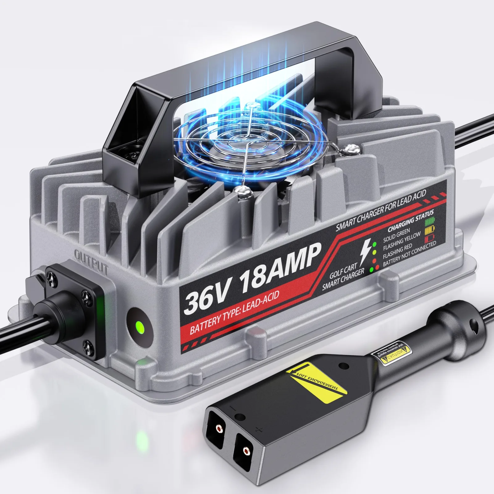Akizbeir 36V Charger for E-Z-GO TXT, 18A D-Style Plug