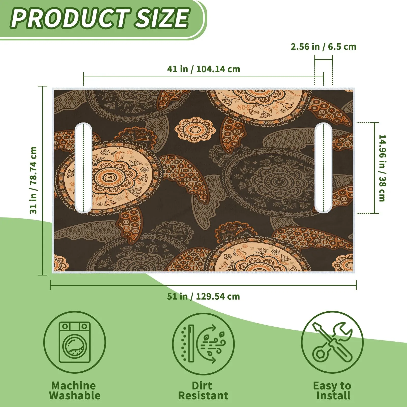 Tiveruda Golf Cart Seat Cover for Double Seats, 51 x 31 in image 2