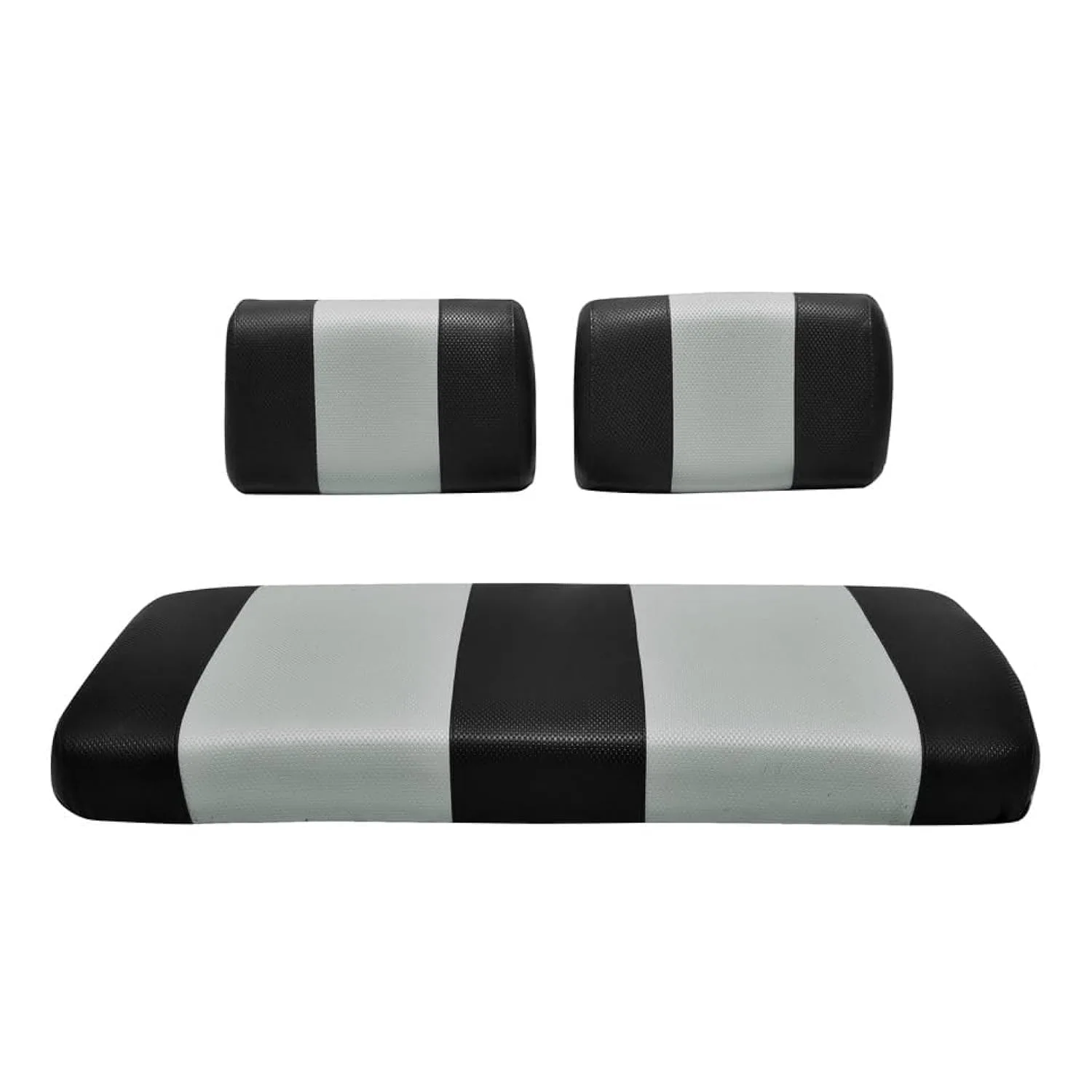GOLF BALL DIVERS Front Bench Seat Cover for Yamaha G-2 & G-9 - Vinyl Black/Silver