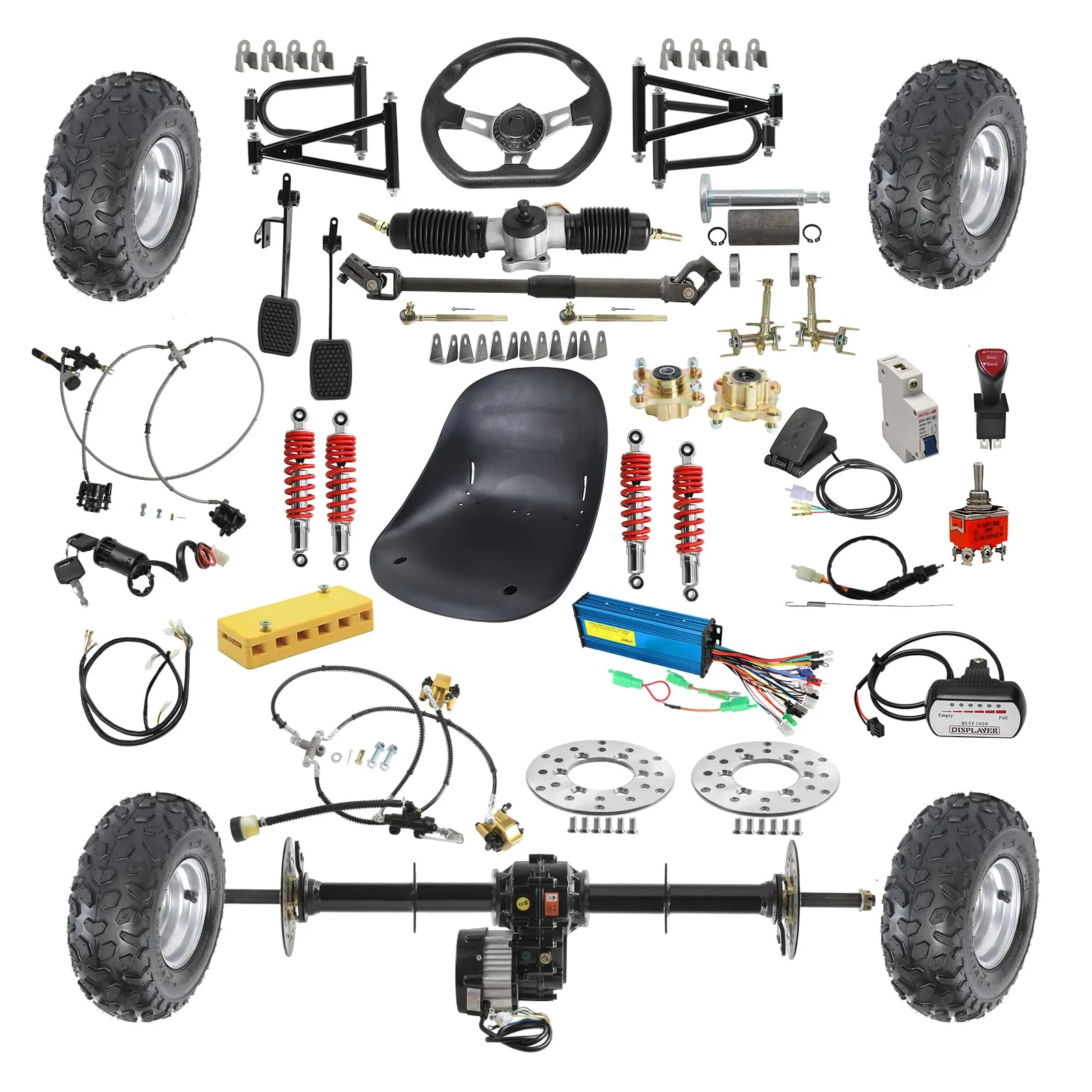 91.SCS 48V 1000W Electric Motor Kit for DIY Vehicles
