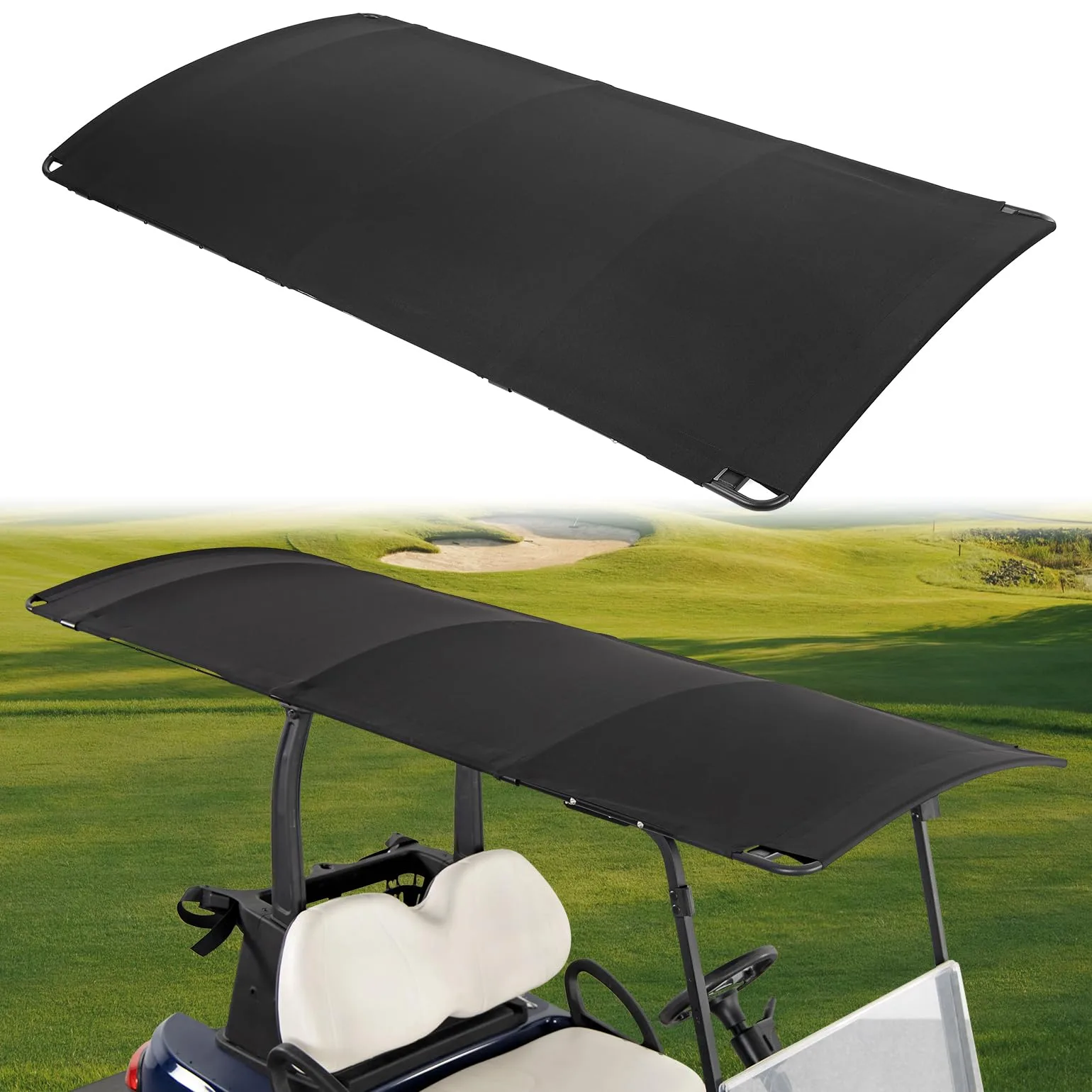 KEMIMOTO 85-Inch Golf Cart Sun Top B1406-04401BK
