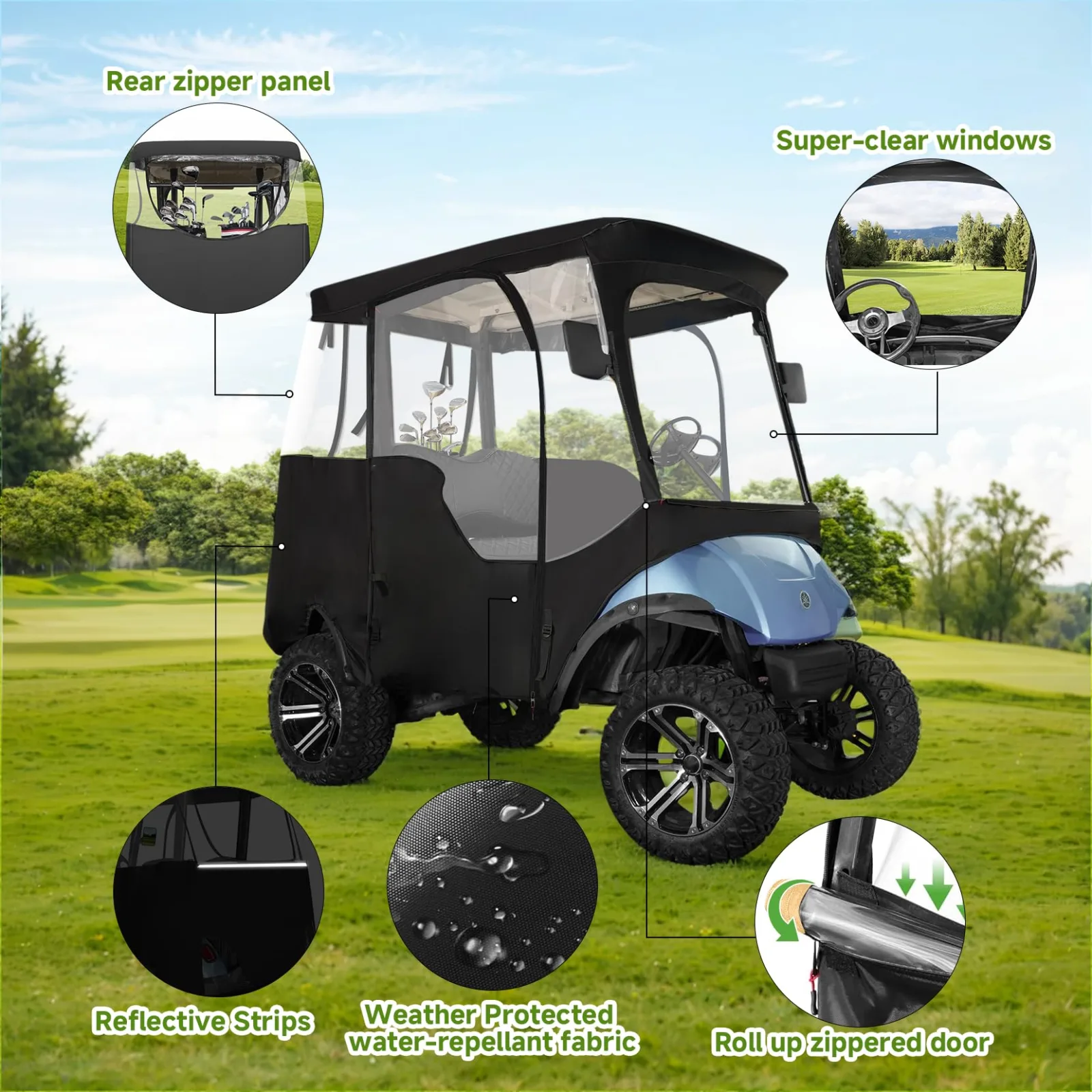 Xoxocos Golf Cart Enclosure for E-Z-GO TXT RXV image 4