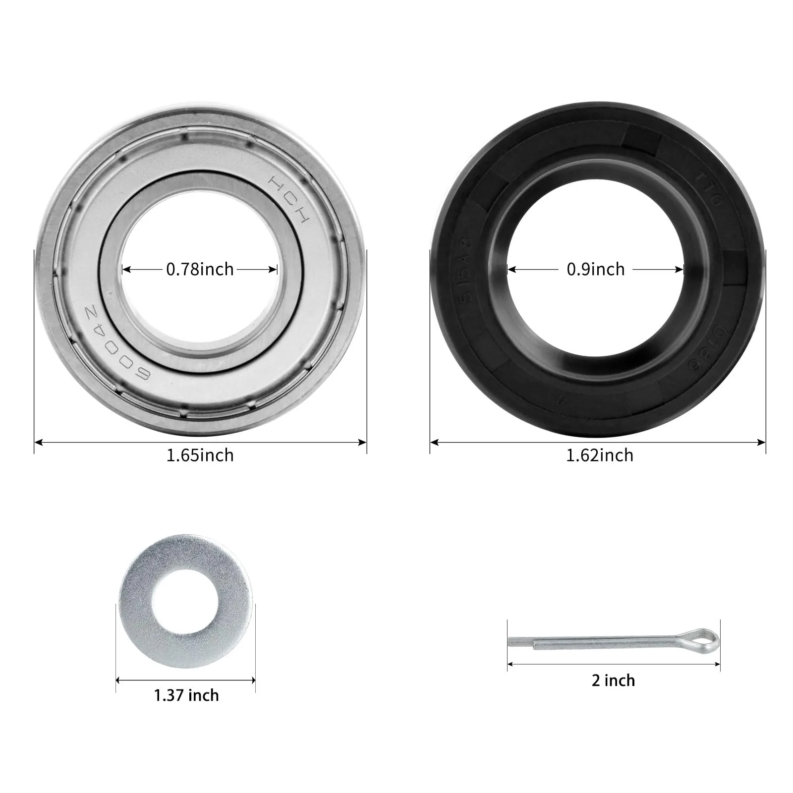 Roykaw GE-0058 Rear Axle Bearing and Seal Kit image 3