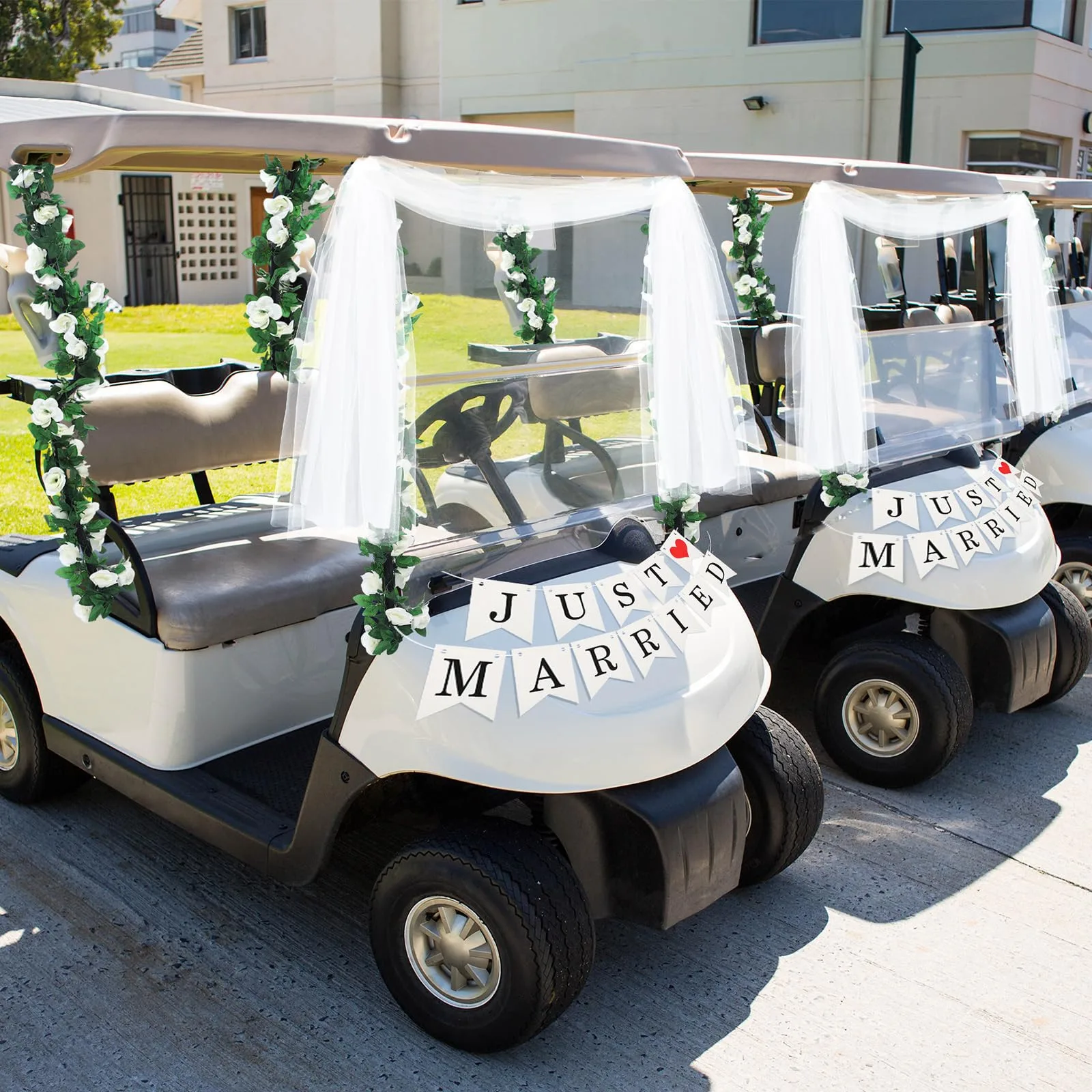 Janinka "Just Married" Wedding Golf Cart Decoration Set EL-Janinka-1819 image 3