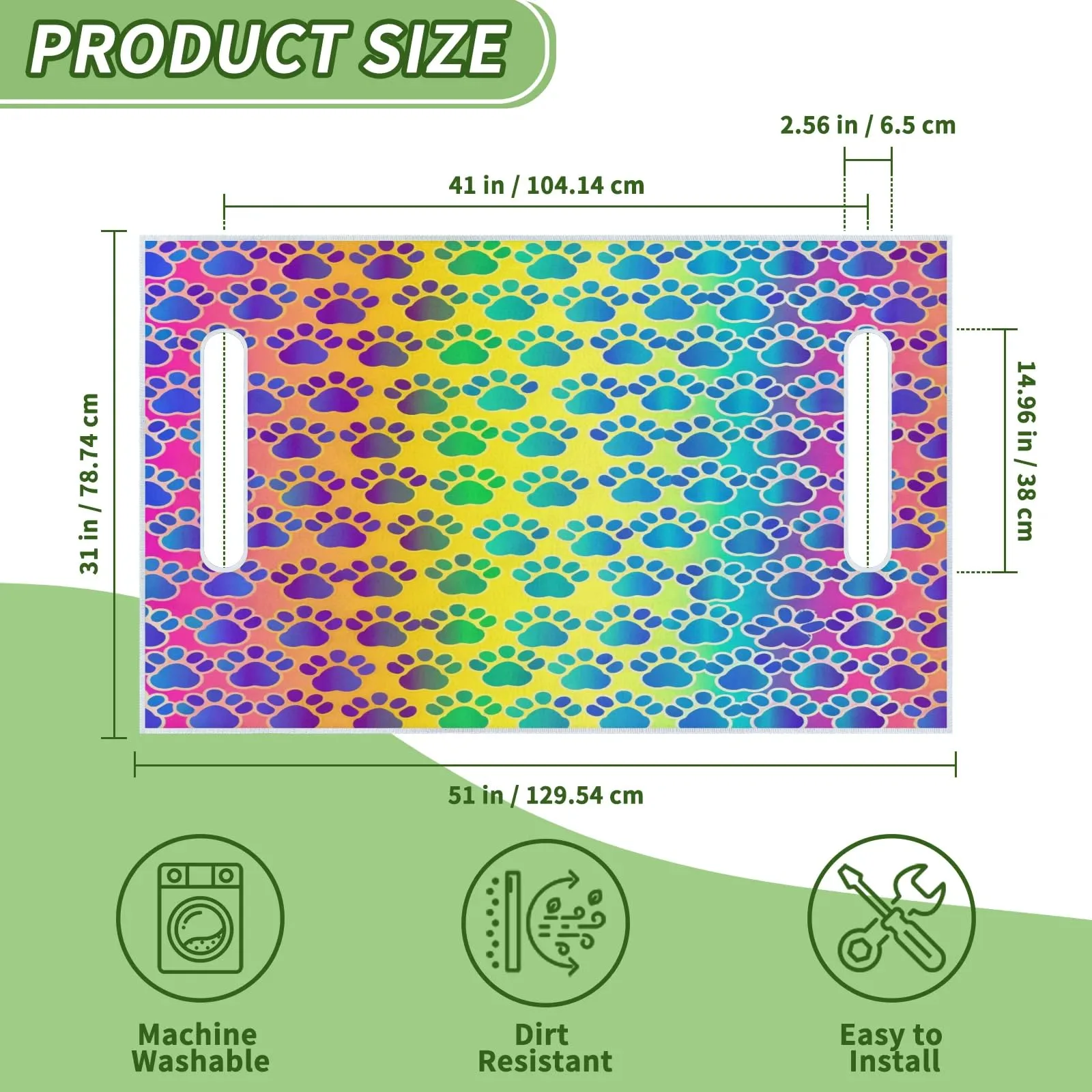 Tiveruda Golf Cart Seat Cover for Double Seats, 51 x 31 in image 2