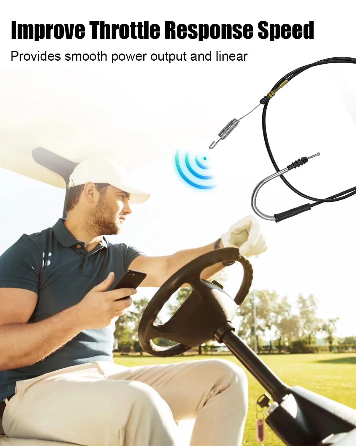 HUFEWU Accelerator Throttle Cable for E-Z-GO TXT 2010-2025 image 3