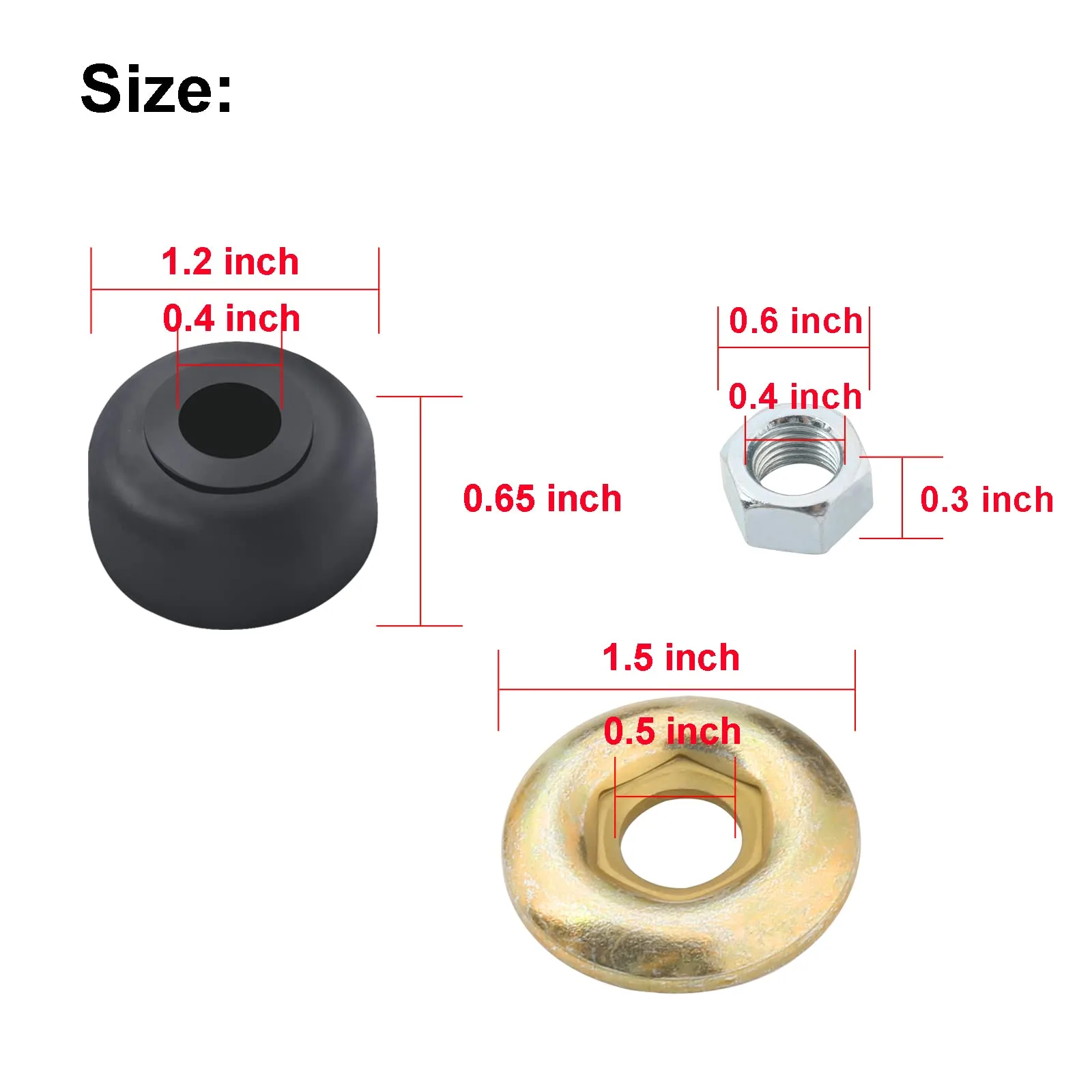 Roykaw Golf Cart Shock Bushing Kit for Club Car and E-Z-GO image 4