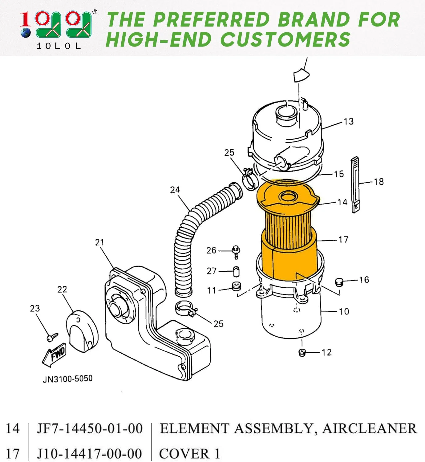 10L0L Tune-Up Kit for Yamaha G1 and G14 Gas Golf Carts image 2
