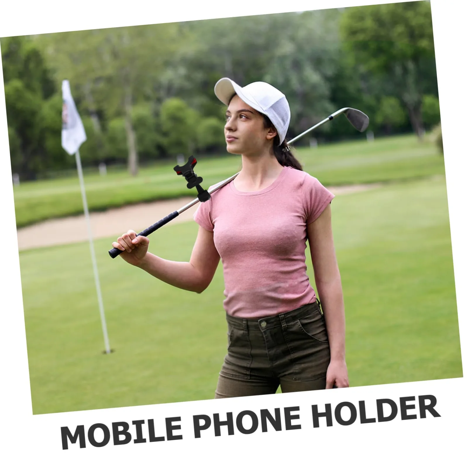 JUMPLAWN Golf Phone Holder — 360° Golf Cart Mount, Black image 3