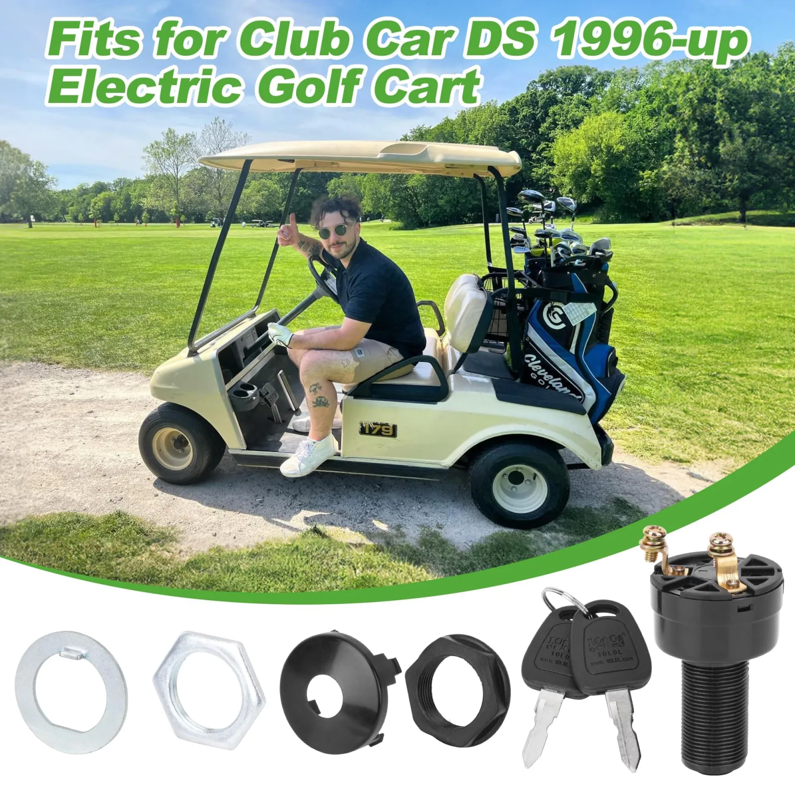 10L0L Ignition Key Switch for Club Car DS 1996-Up image 3