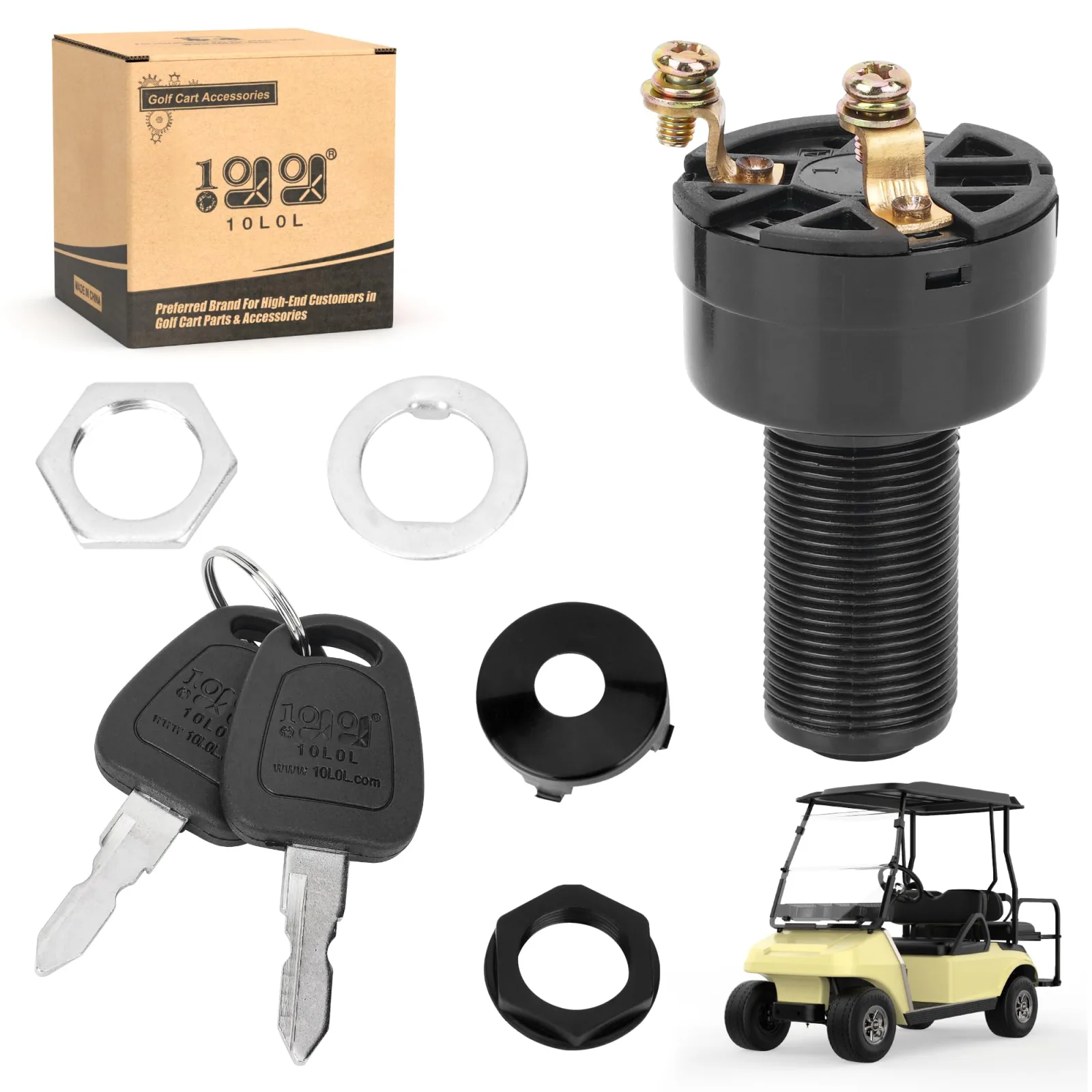 10L0L Ignition Key Switch for Club Car DS 1996-Up