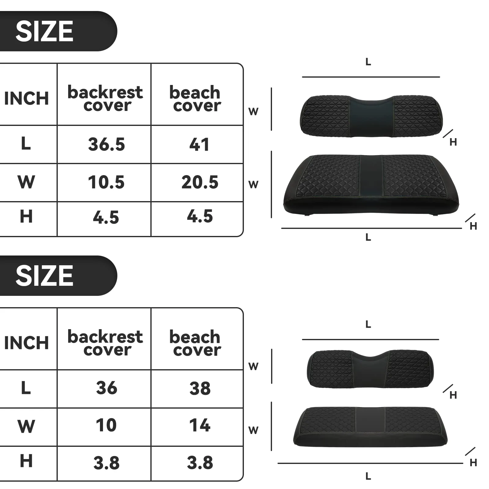 XUANYUDG0769 Seat Covers for EZGO TXT 1994-2013 image 3