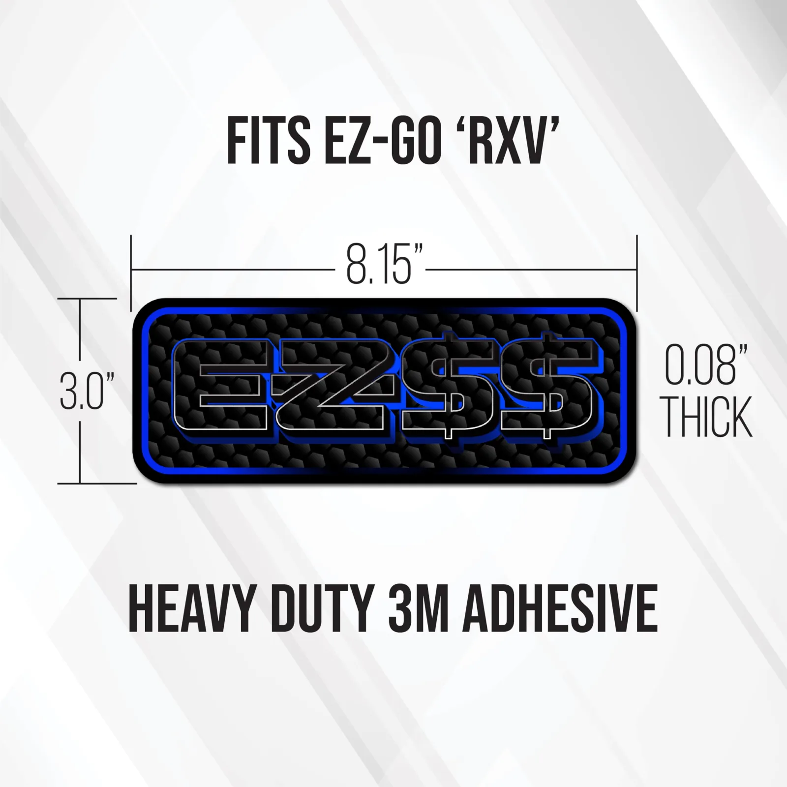 Gimme Golf USA EZ-GO RXV Front Name Plate Emblem image 4