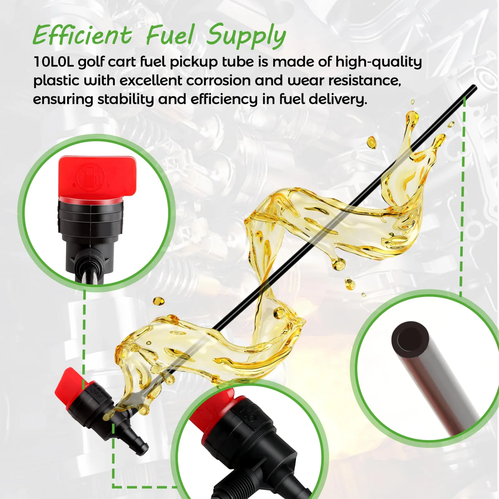 10L0L Fuel Pickup Tube for Club Car DS and Precedent Gas Carts image 4