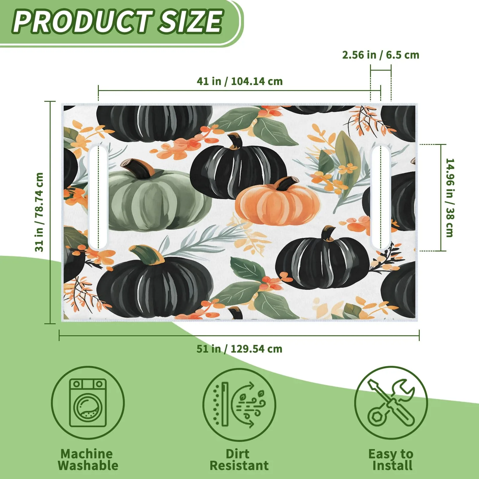 Tiveruda Pumpkin Halloween Golf Cart Seat Cover image 2