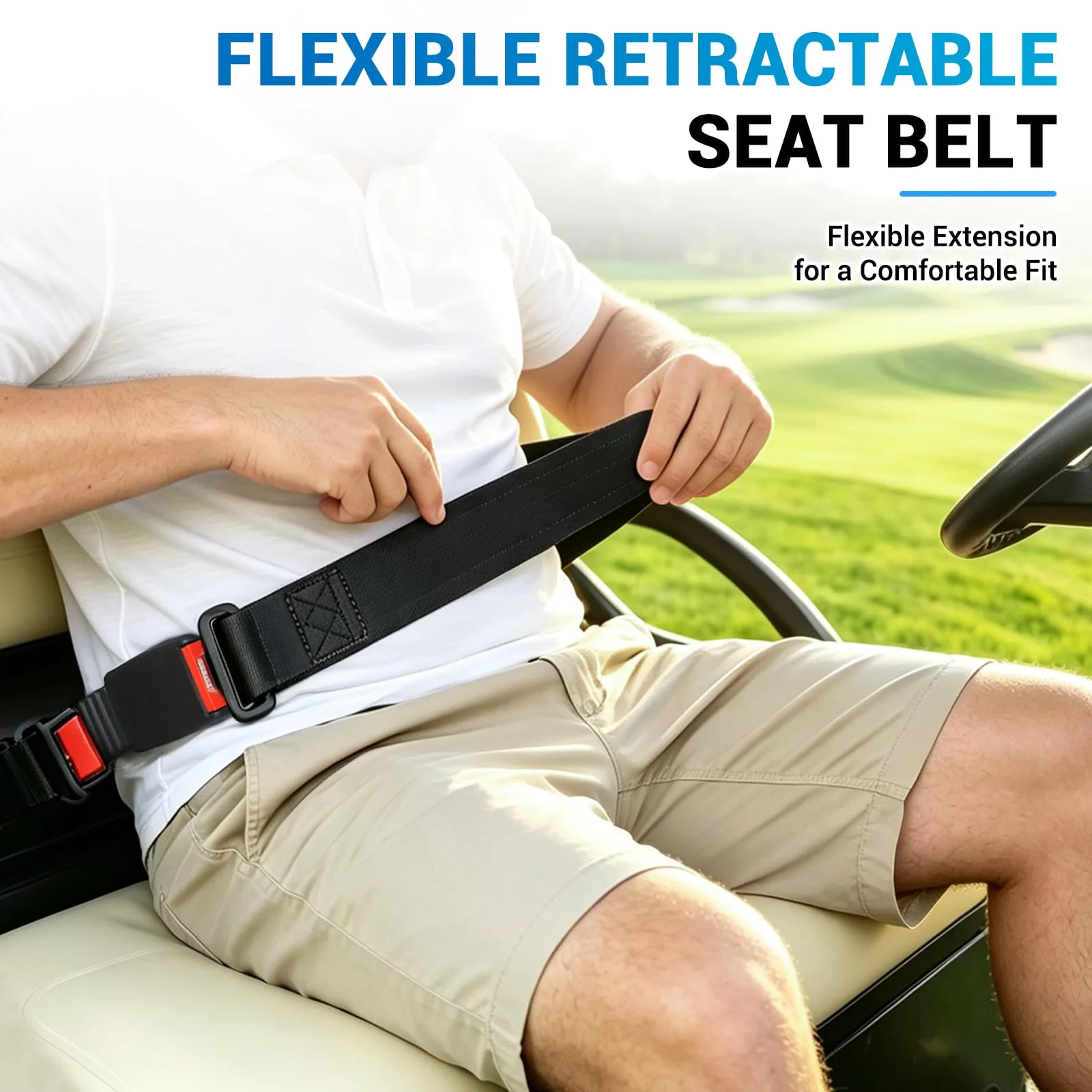 CartClan CT-0190 Retractable Golf Cart Seat Belt Kit image 3