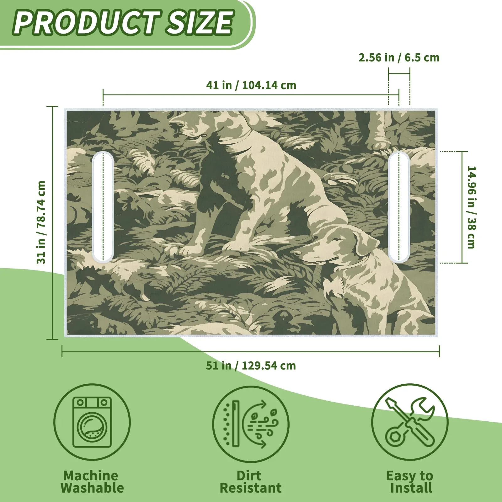 Tiveruda Camouflage Golf Cart Seat Cover, 51 x 31 Inch image 2