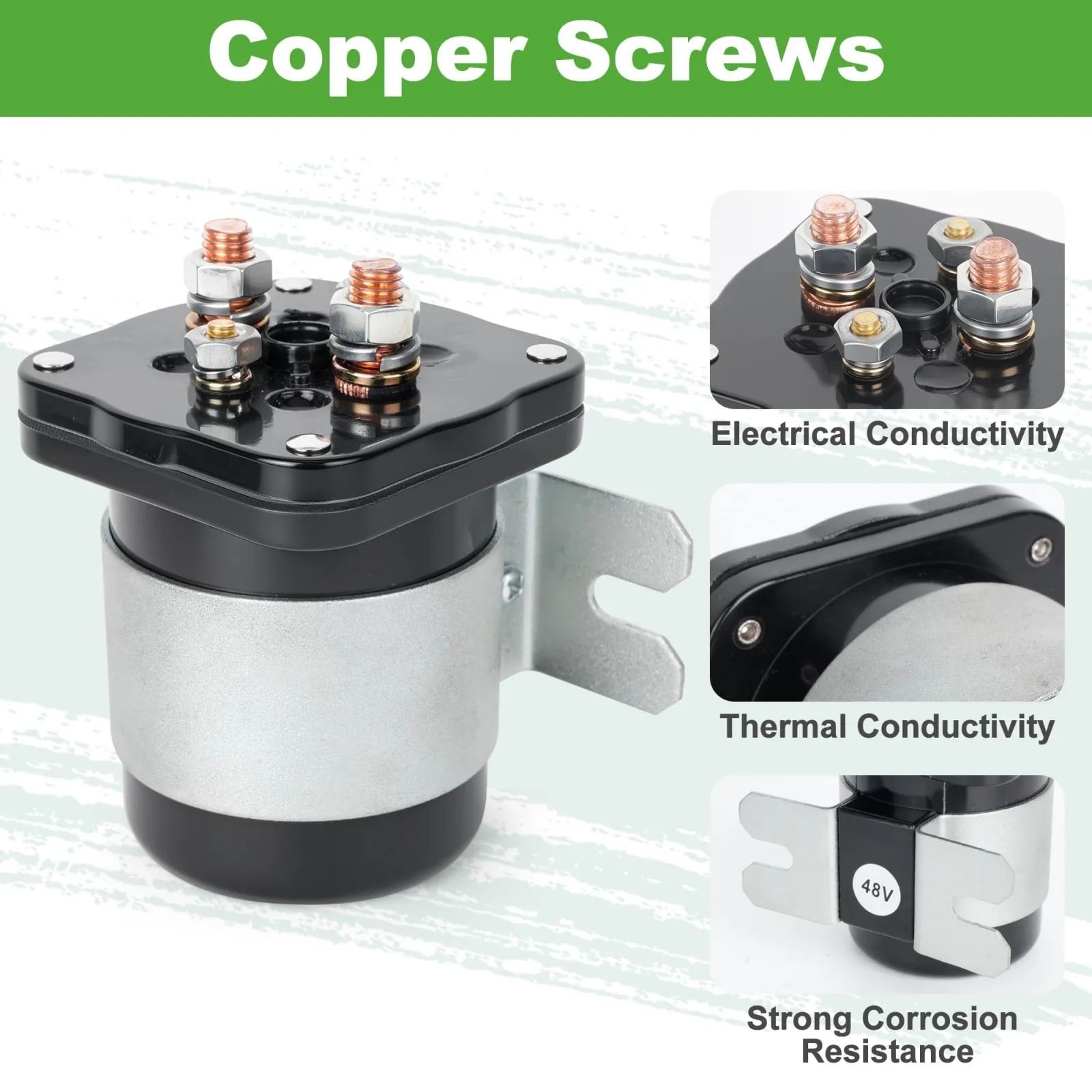 10L0L 48V 4-Terminal Golf Cart Solenoid image 4