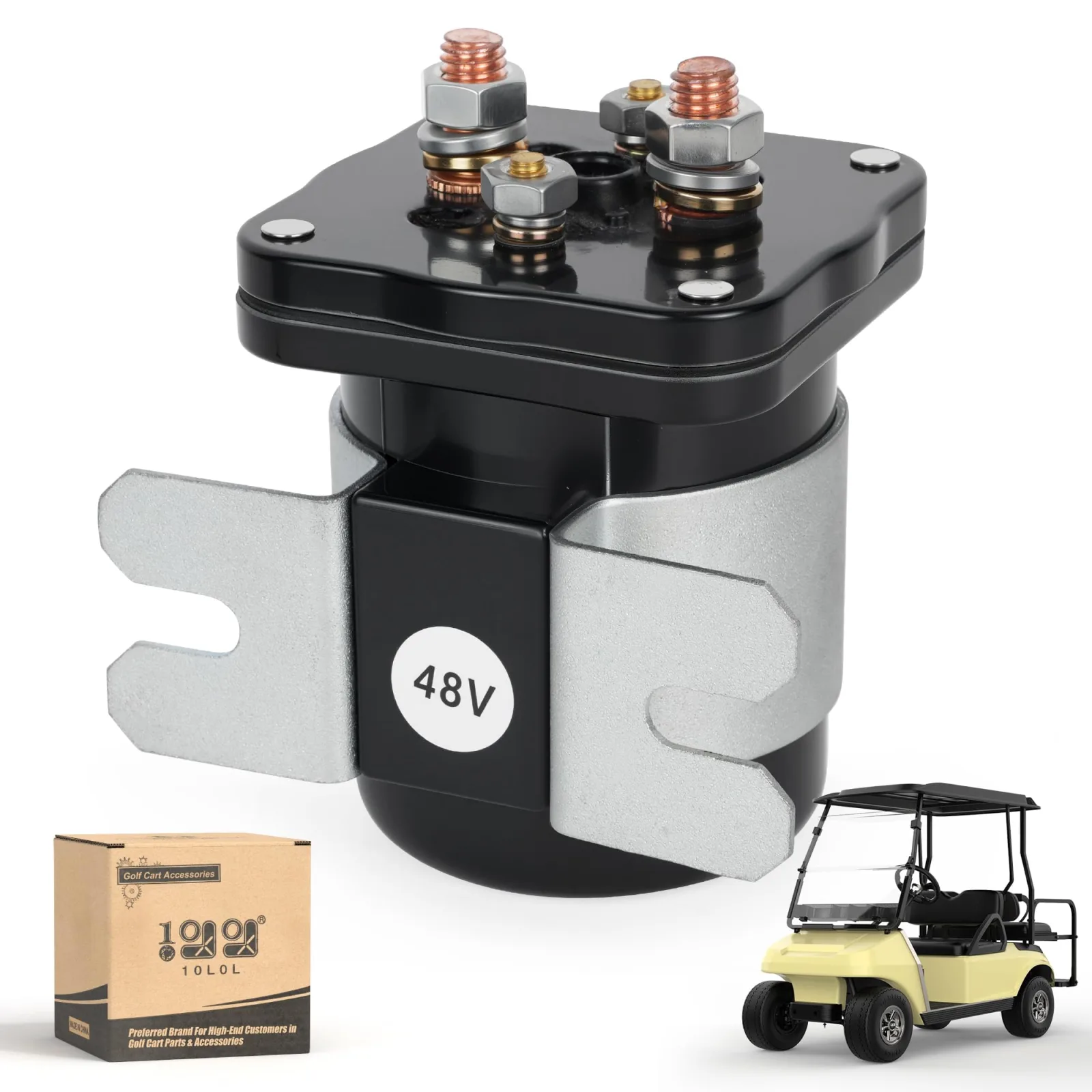 10L0L 48V 4-Terminal Golf Cart Solenoid