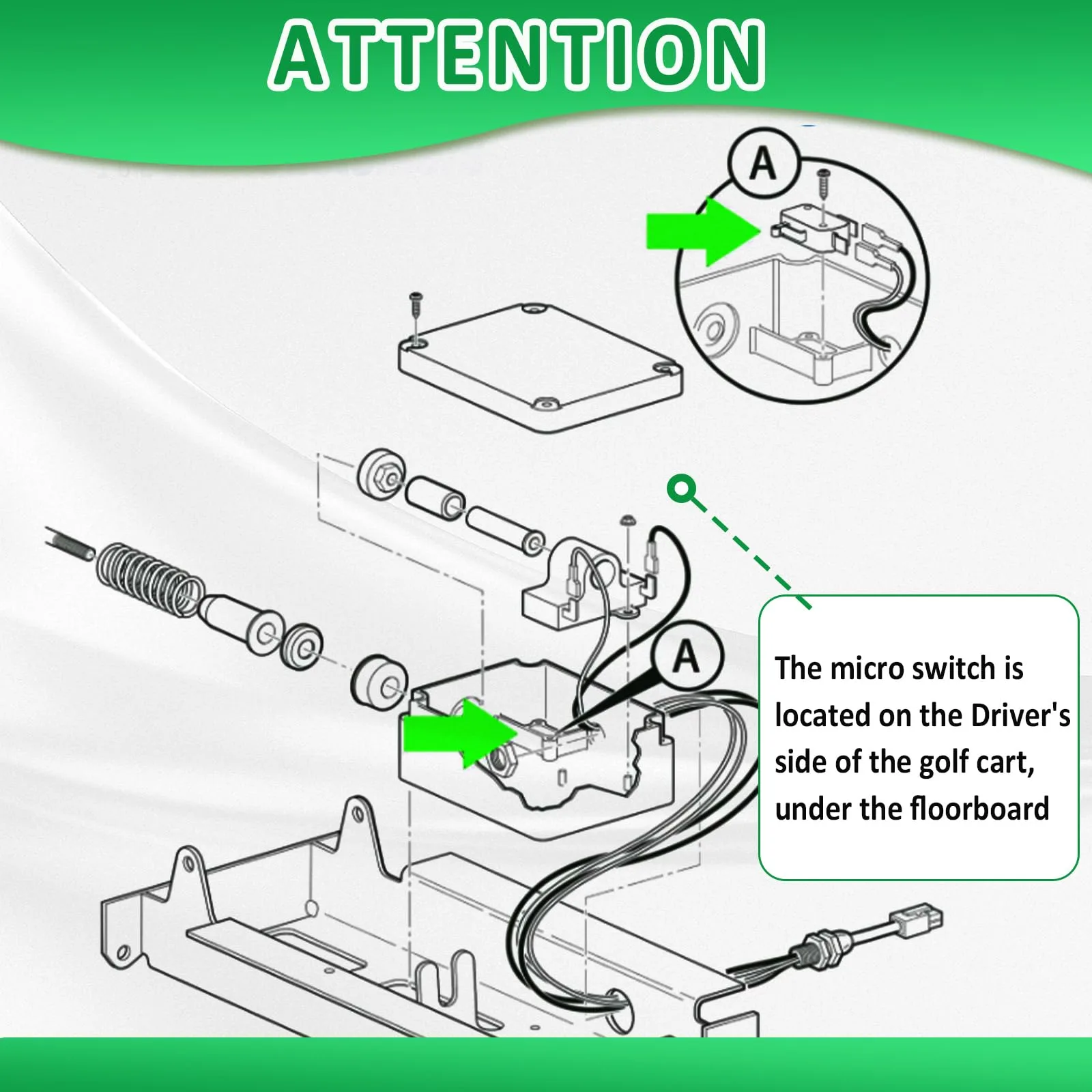 Swess 10896 Accelerator Micro Switch for E-Z-GO TXT image 4