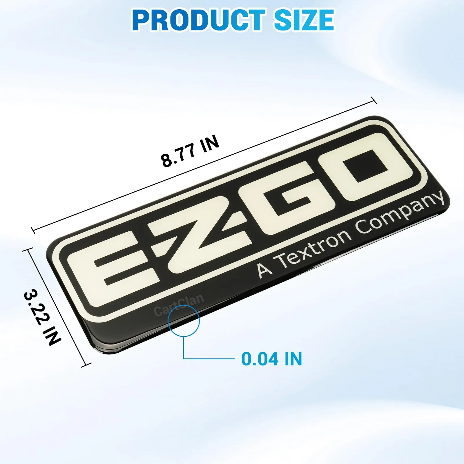 CartClan Front Name Plate for E-Z-GO RXV Golf Cart image 4