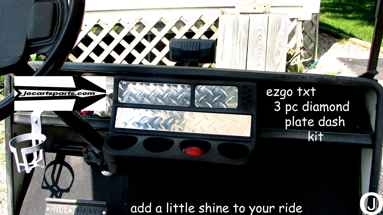 EZGO TXT Marathon Diamond Plate Dash Cover Set image 4