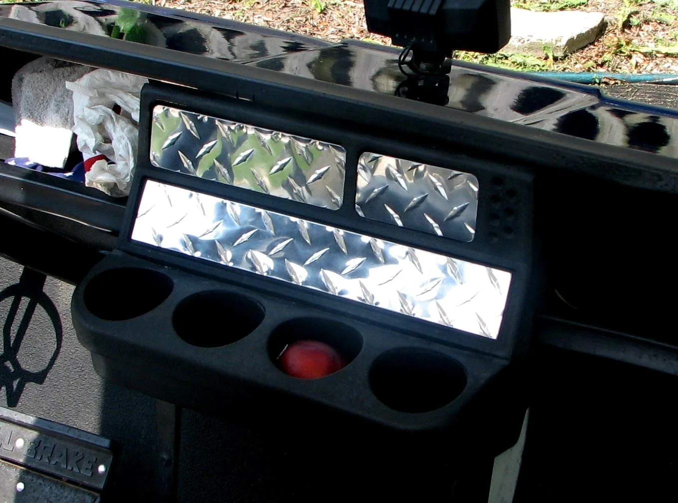 EZGO TXT Marathon Diamond Plate Dash Cover Set