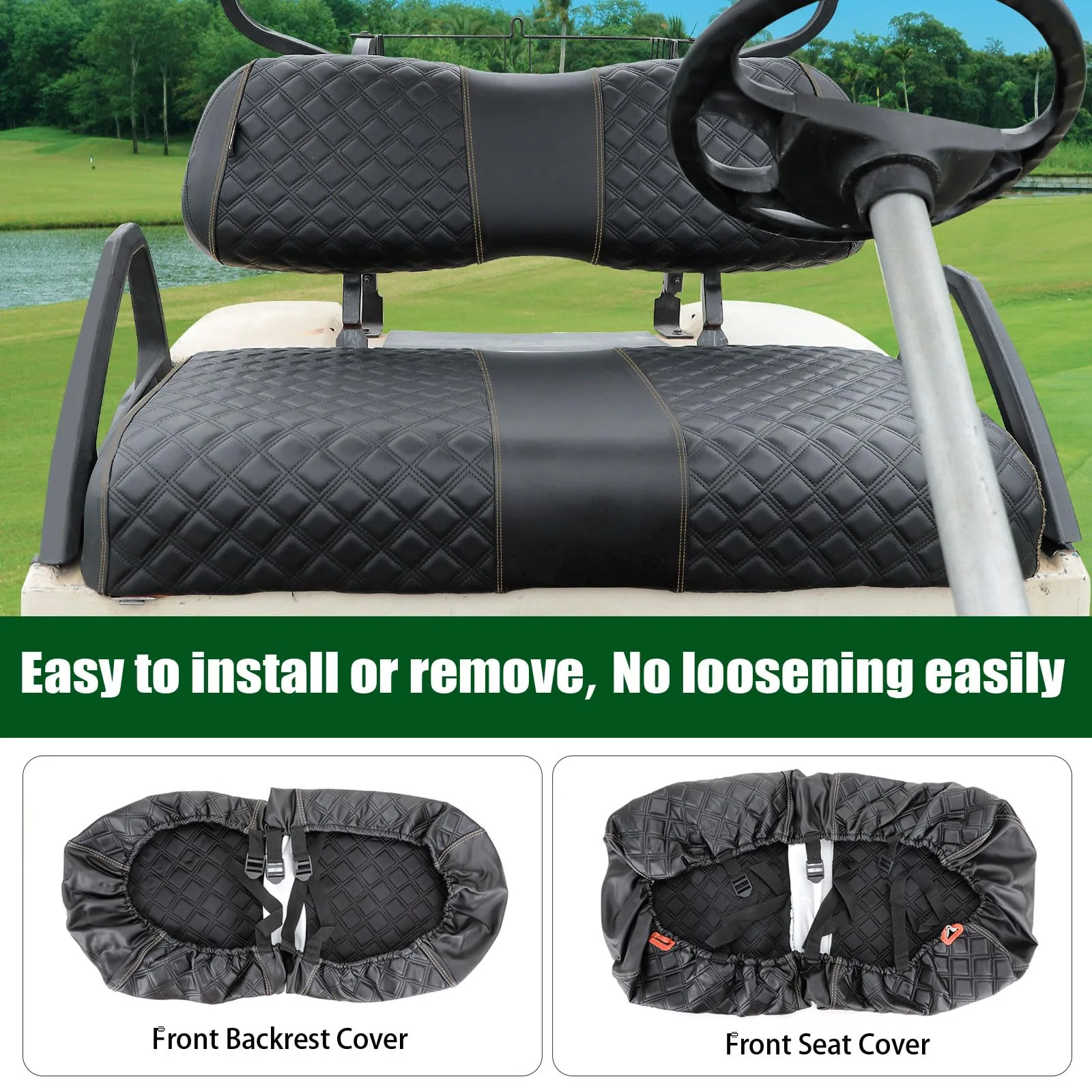 Roykaw Front Seat Cover Kit for Club Car DS – Vinyl image 4