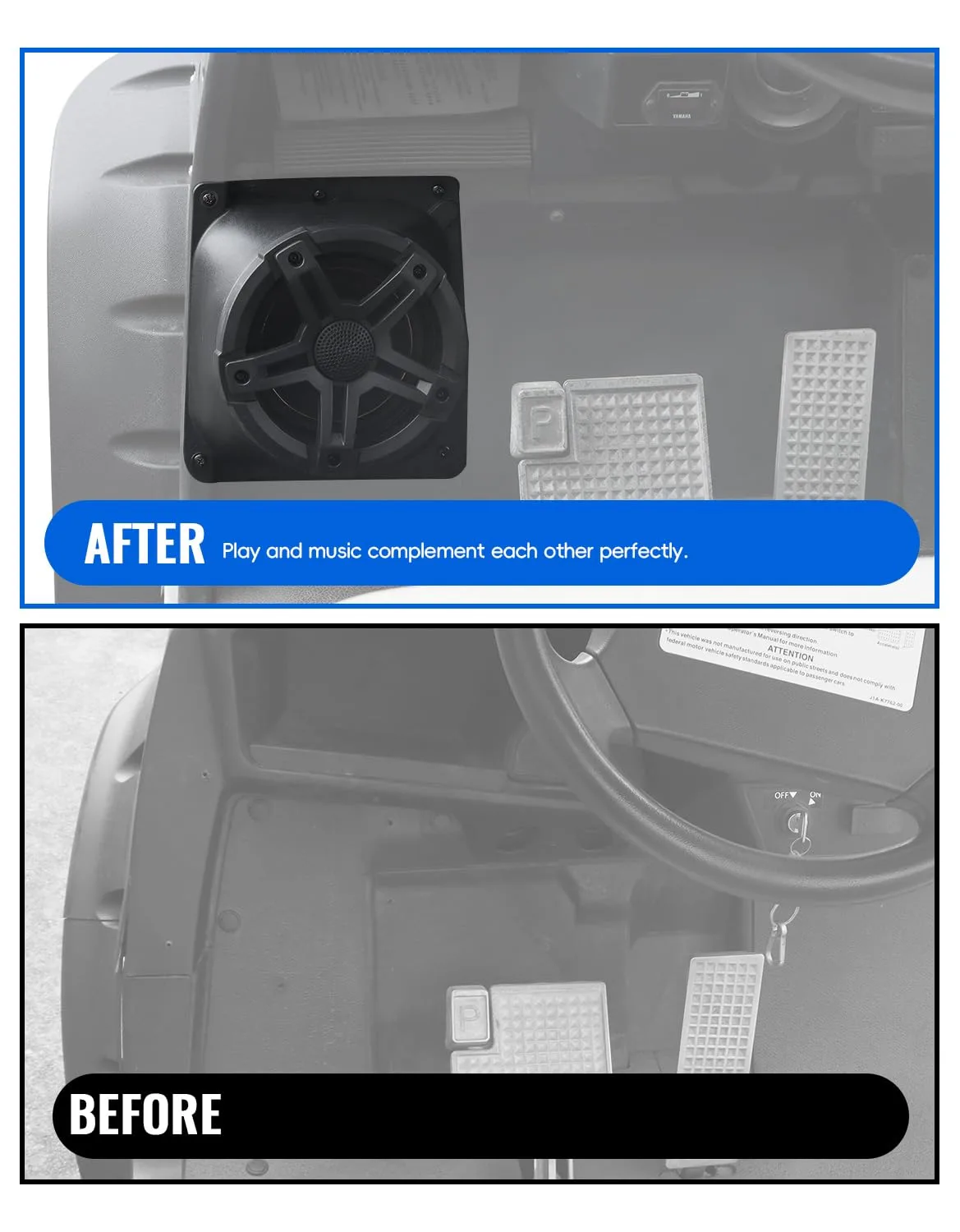 LUXEMOTO Speaker Pods for Yamaha G14-G22 Golf Carts image 2