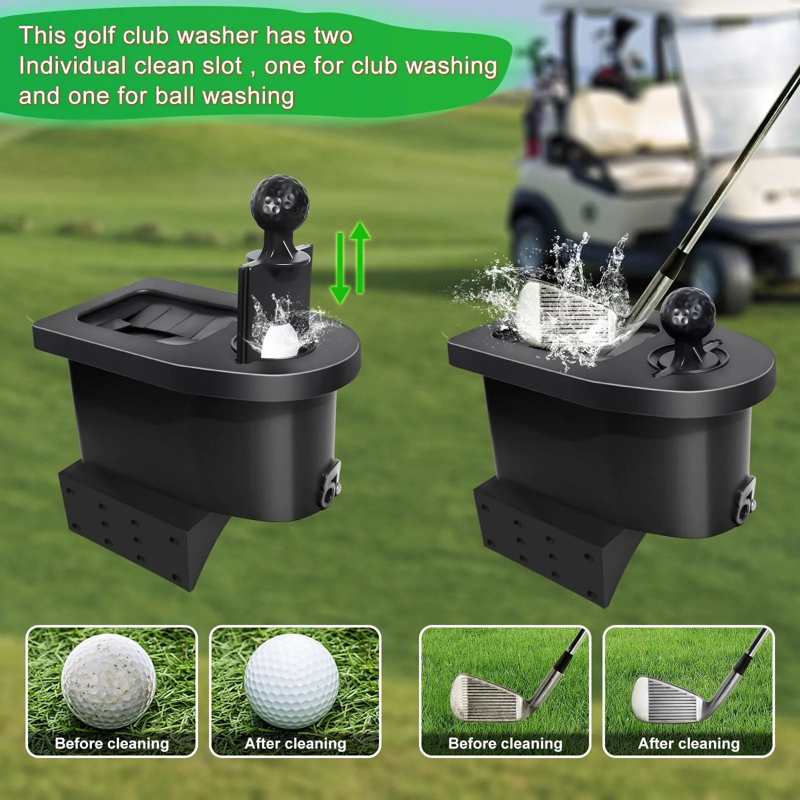 Shu-Ran GBW-04 Golf Cart Ball and Club Washer image 4