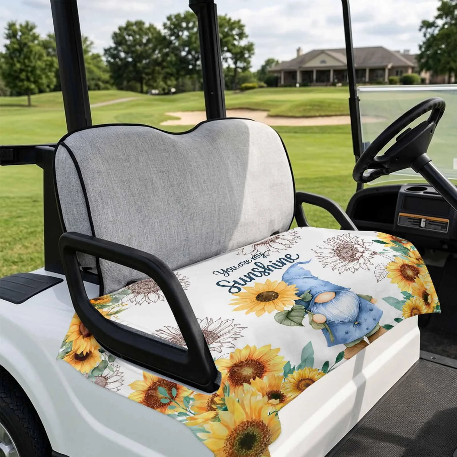 DecorLovee Sunflower Gnomes Golf Cart Seat Cover image 4